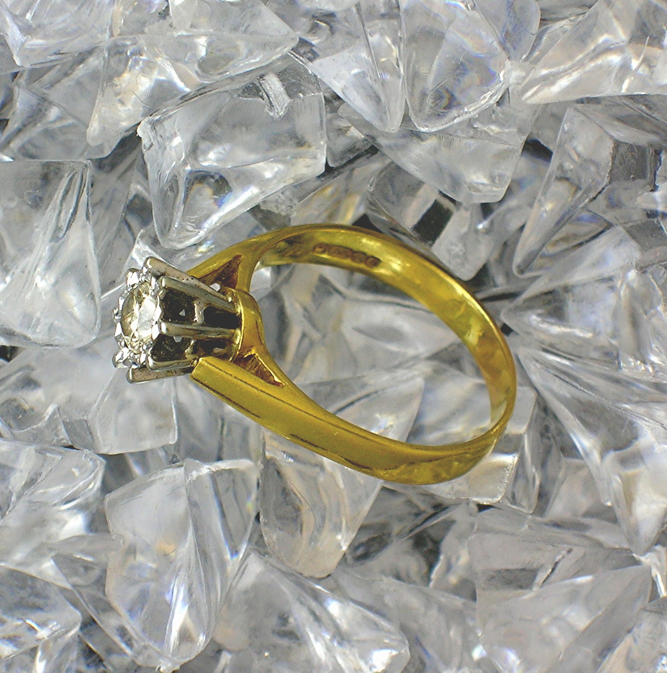 Ring  18K Diamond Solitaire 40pt English Hallmarks