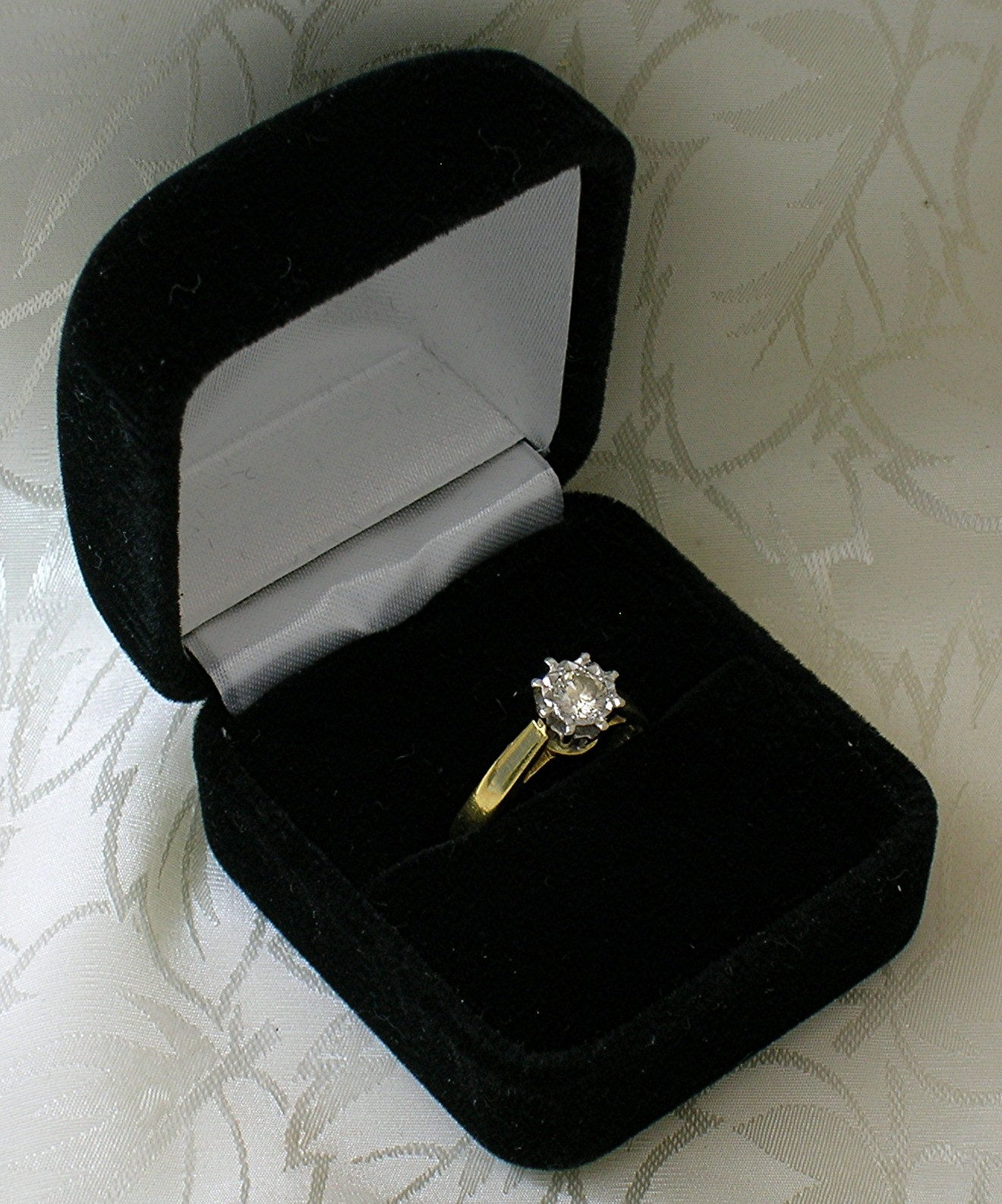 Ring  18K Diamond Solitaire 40pt English Hallmarks