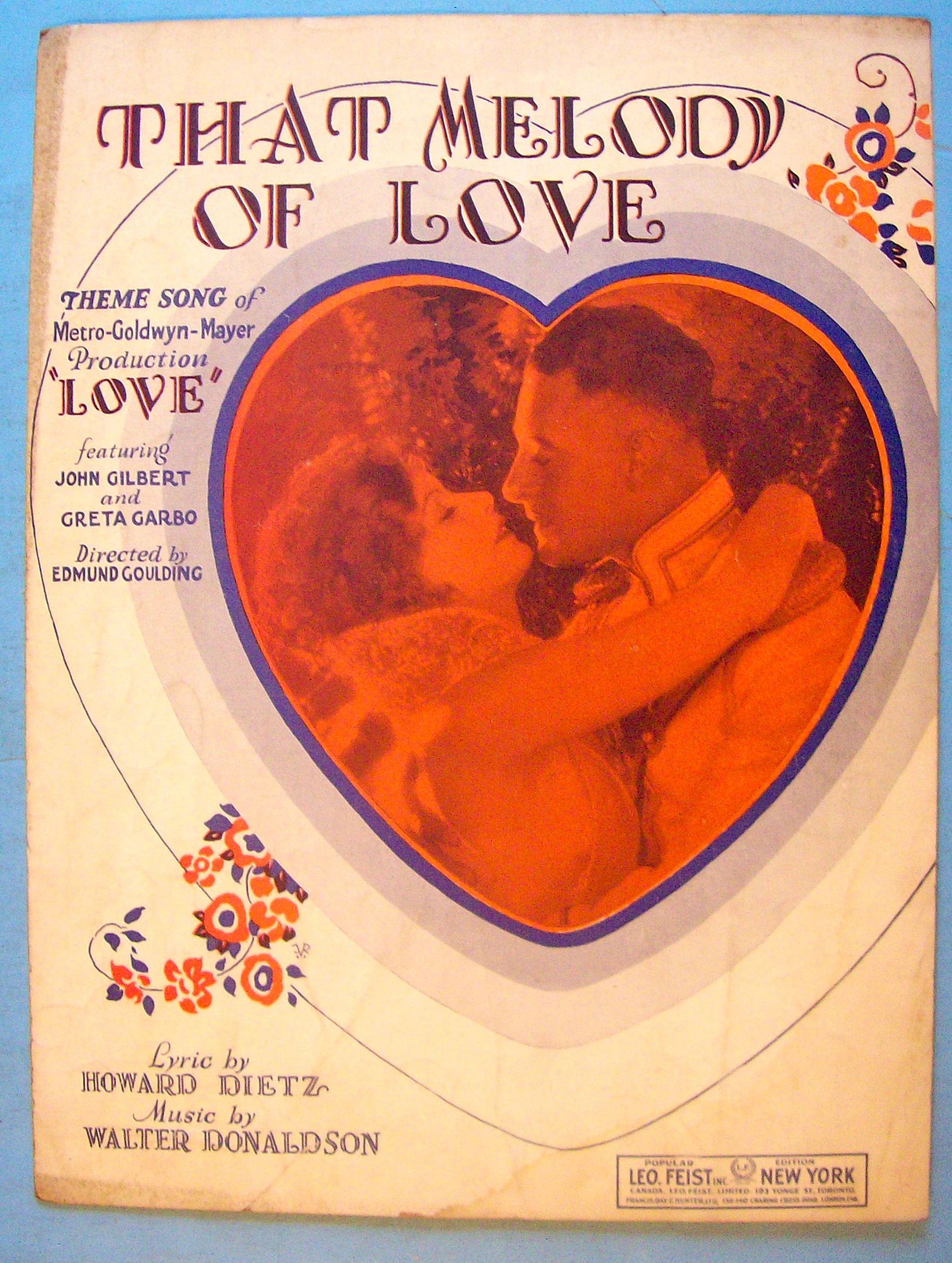 That Melody Of Love Sheet Music 1927 Dietz & Donaldson