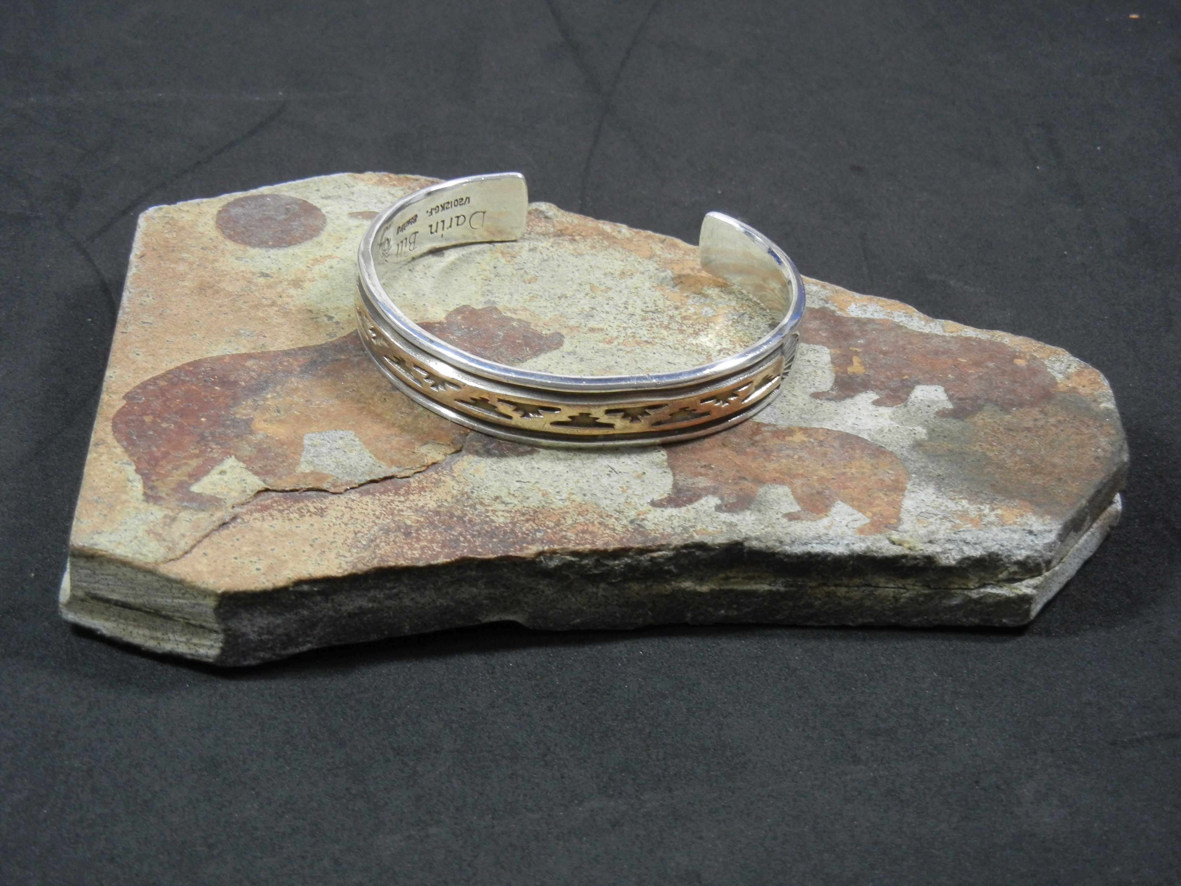 Darin Bill Navajo Sterling Silver 1/20 Gold Fill Brace