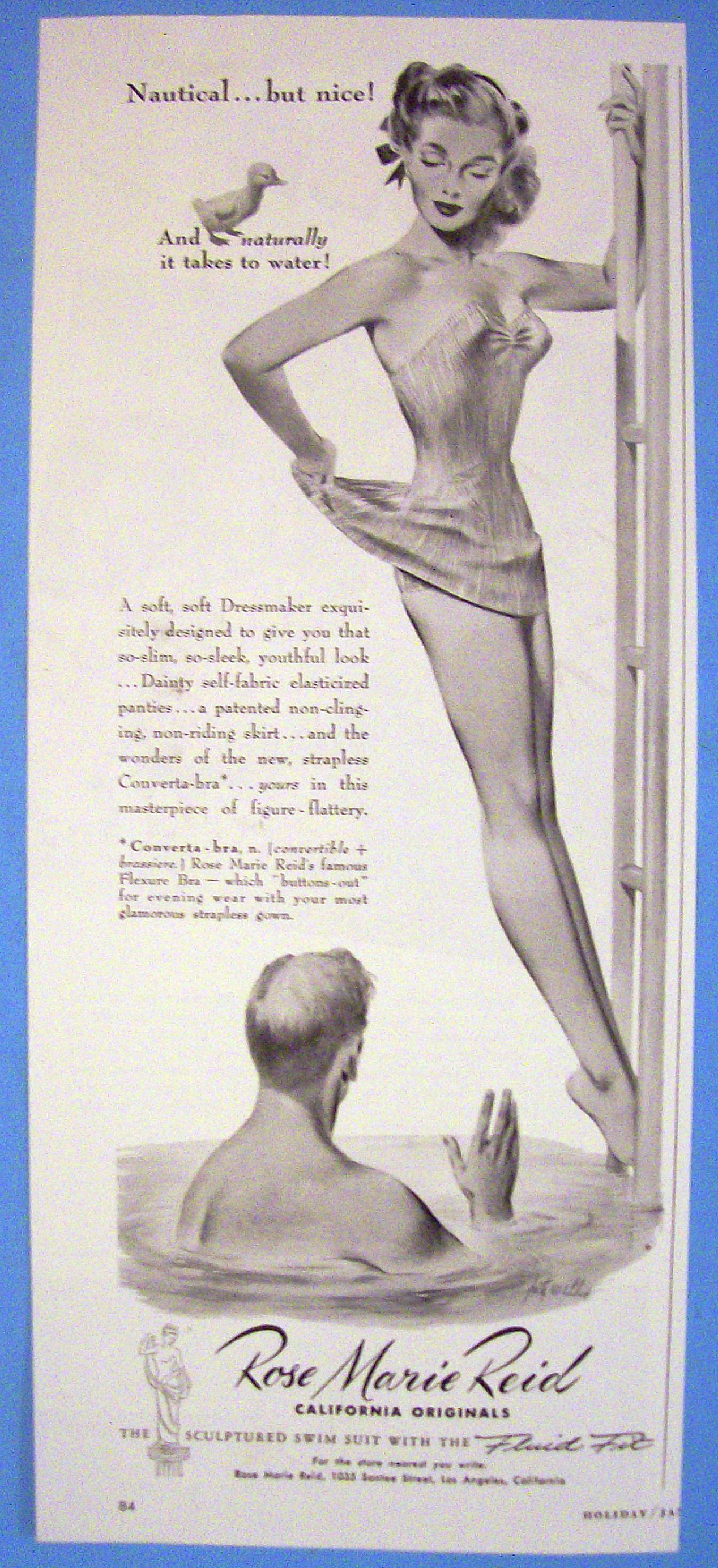 1950 Rose Marie Reid Converta Bra with Woman On Ladder