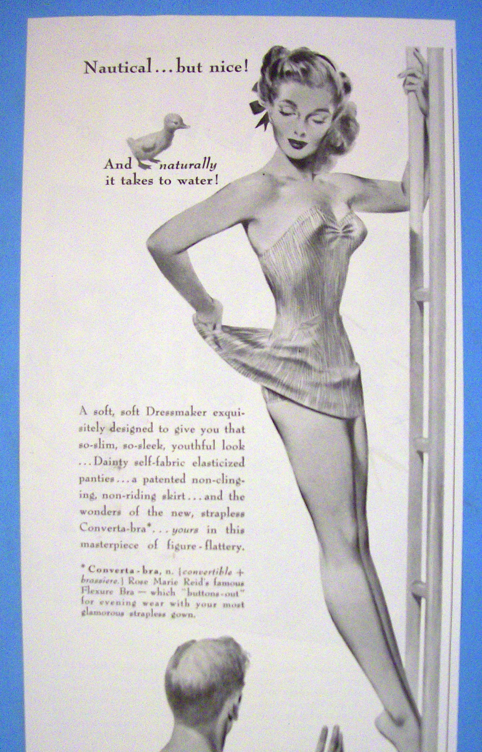 1950 Rose Marie Reid Converta Bra with Woman On Ladder