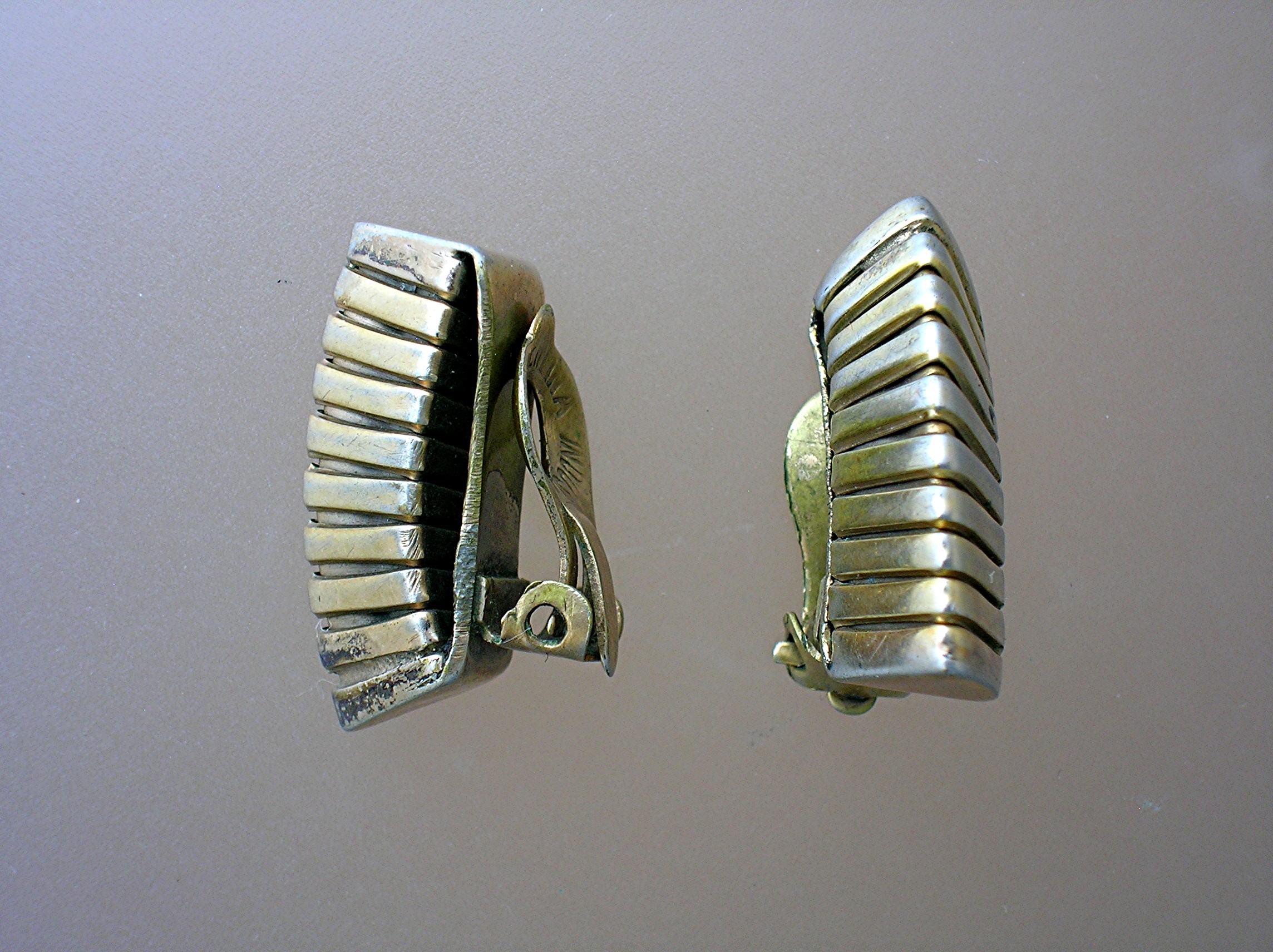 Beautiful Goldtone Clip Argentina Earrings
