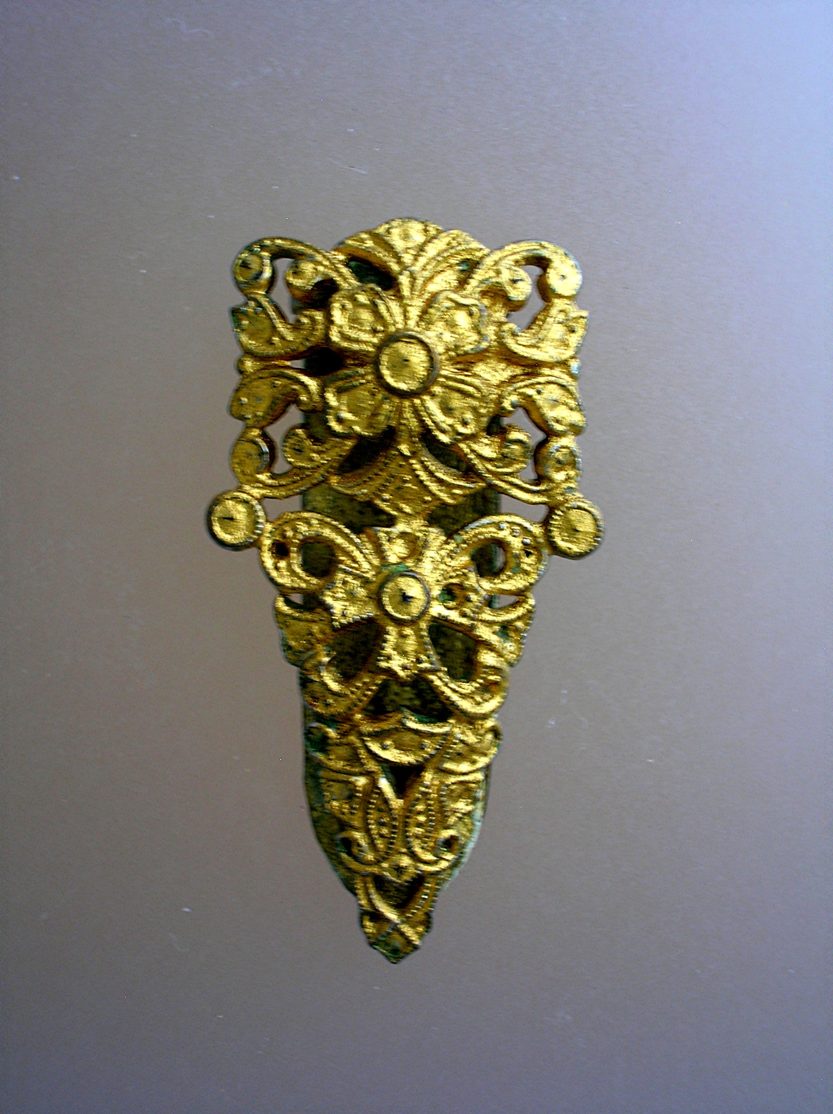 Dress Clip Vintage Goldtone Flowers