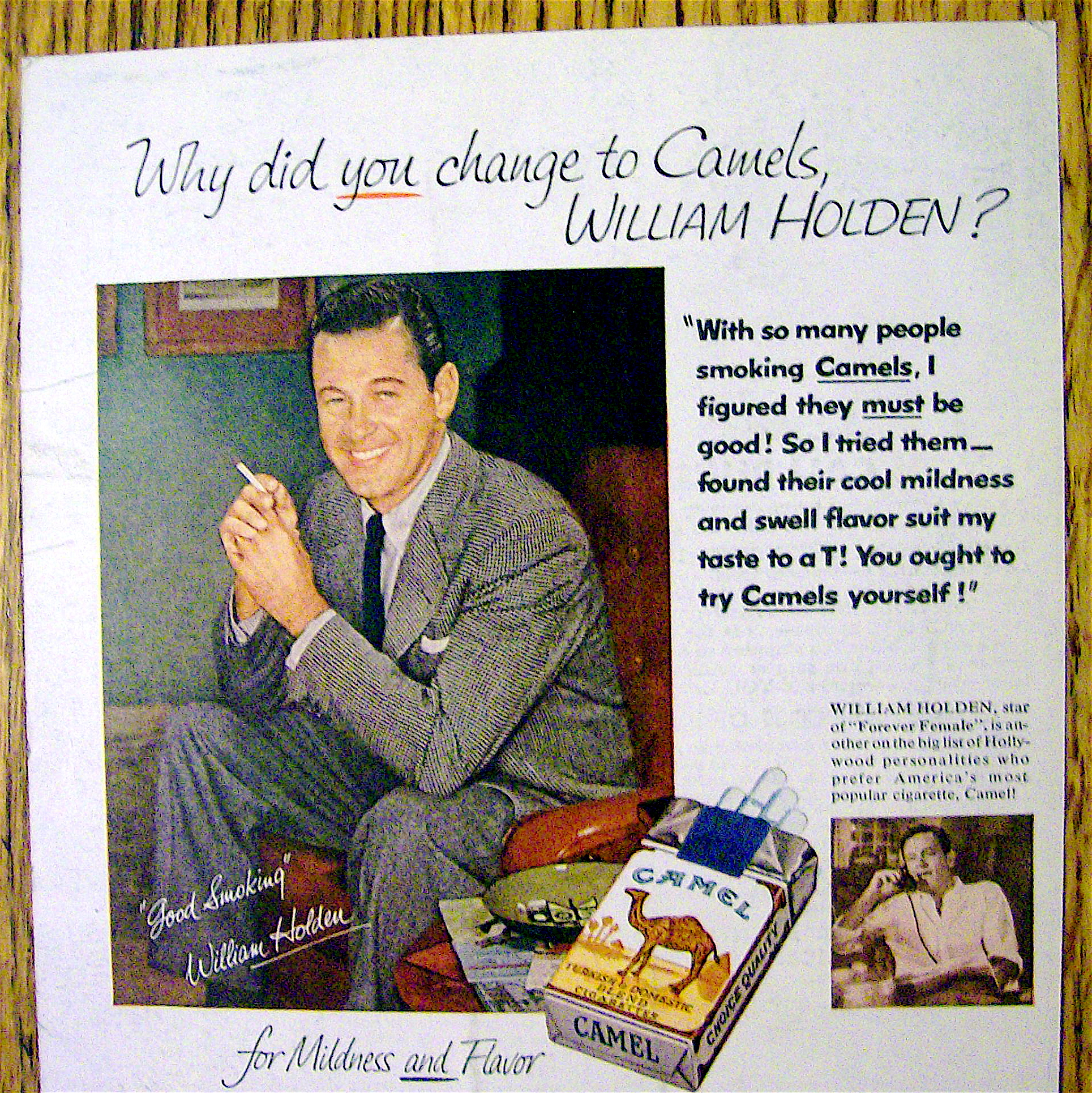 1954 Camel Cigarettes with William Holden