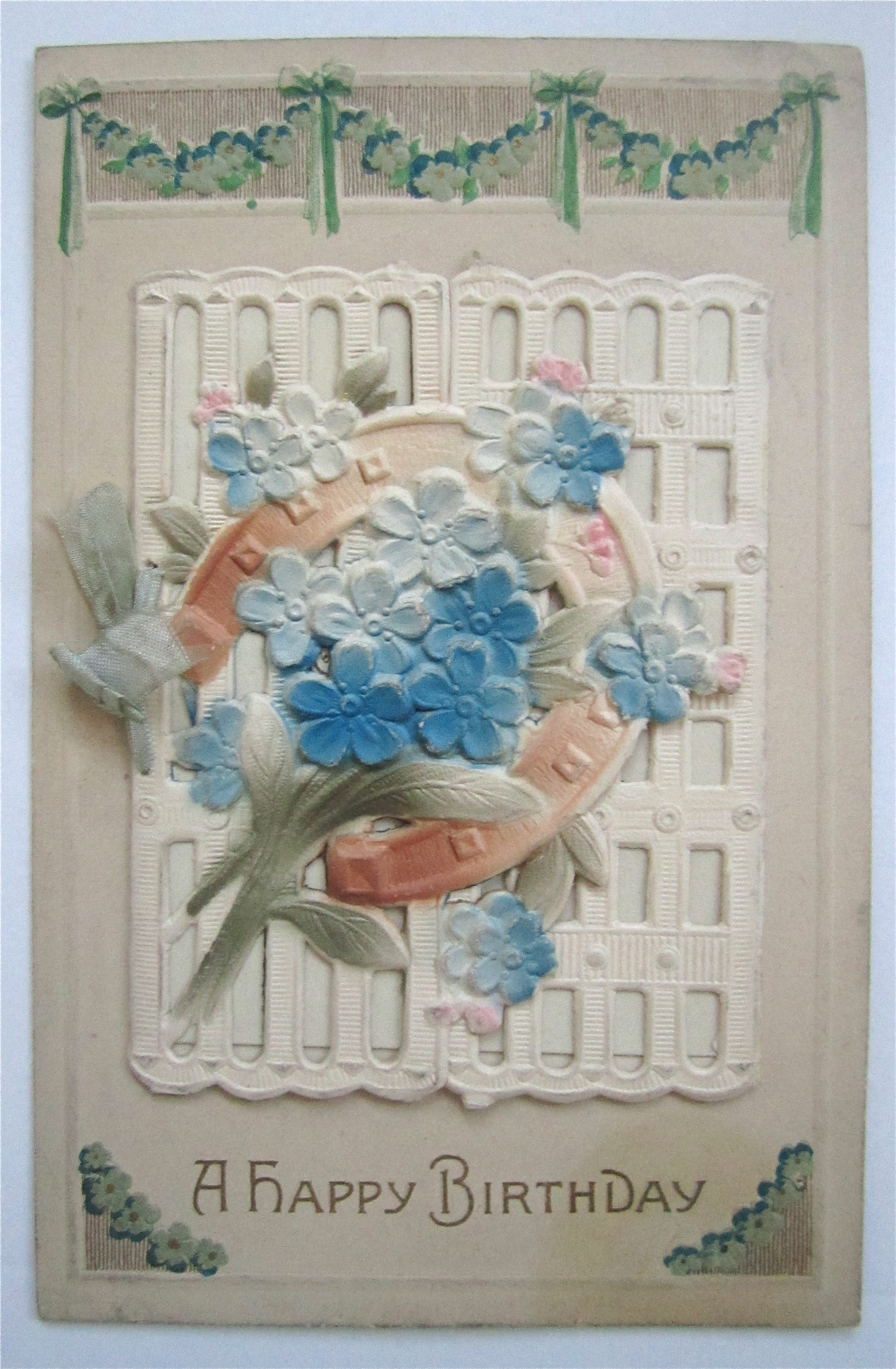 Flowers On A White Fence Postcard
