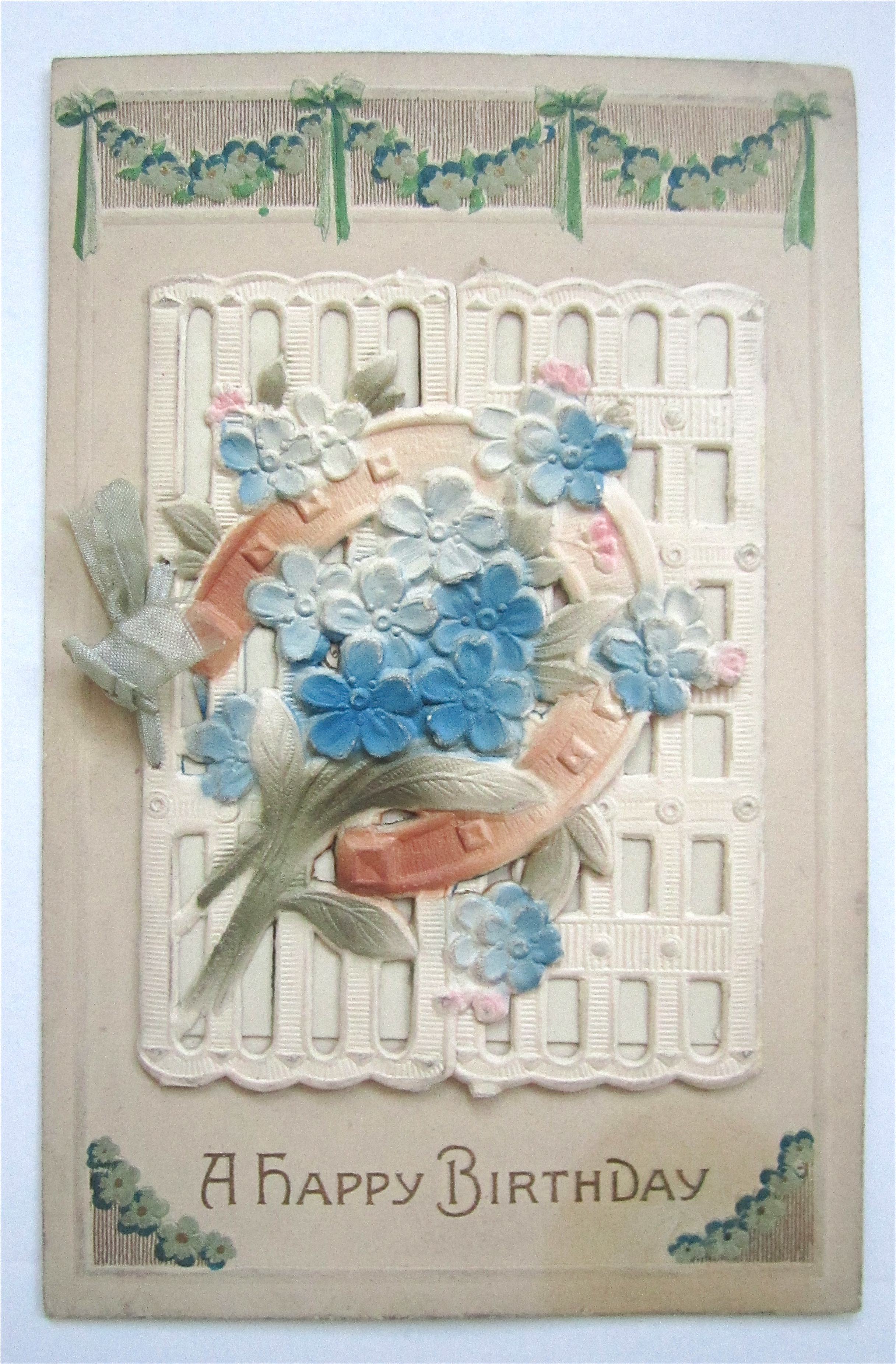 Flowers On A White Fence Postcard