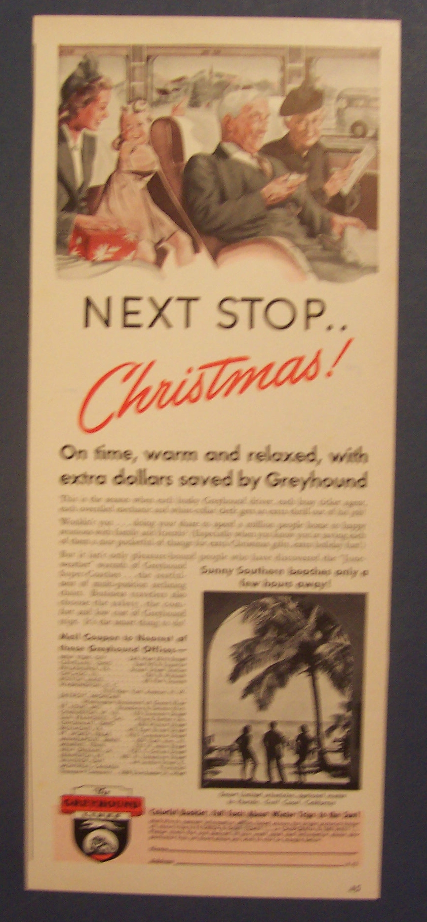 1940 Greyhound Bus Lines with People On A Bus