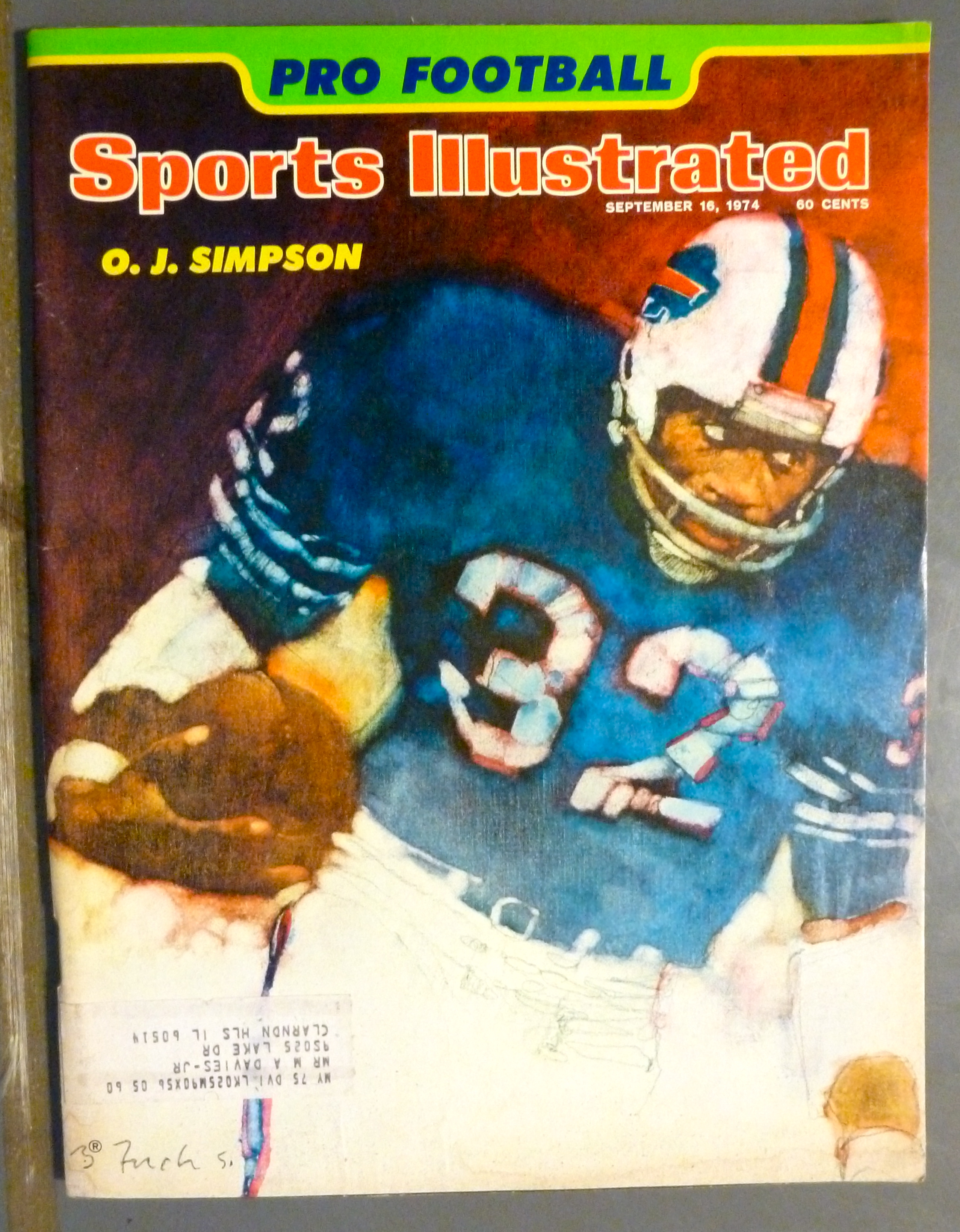 Sports Illustrated September 16, 1974 O. J. Simpson