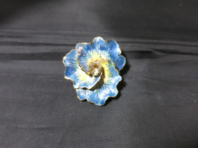 Vintage Sandor Pansy Flower Brooch Pin signed 2065959 Sandor