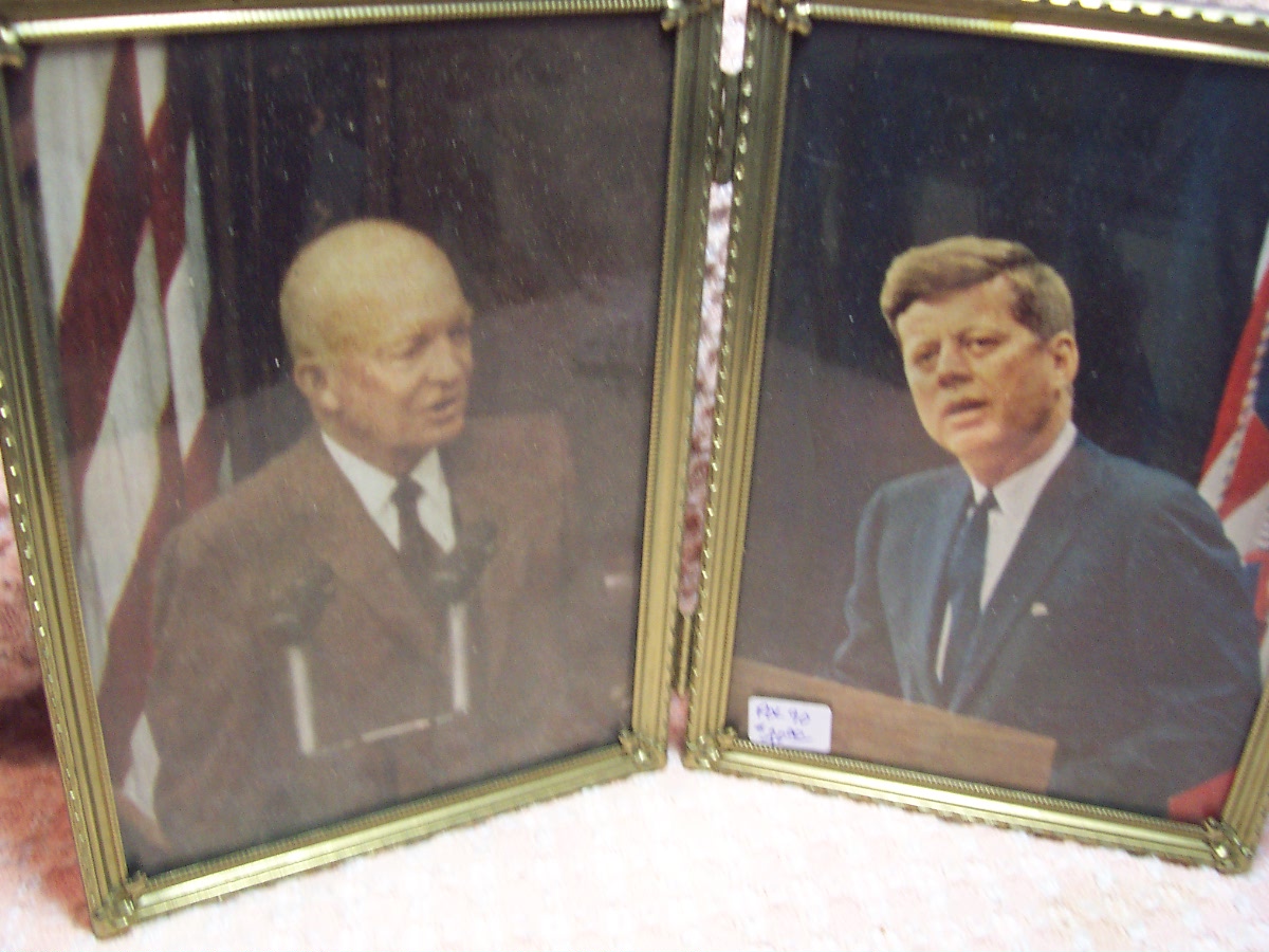 Eisenhower and John F Kennedy framed Pictures