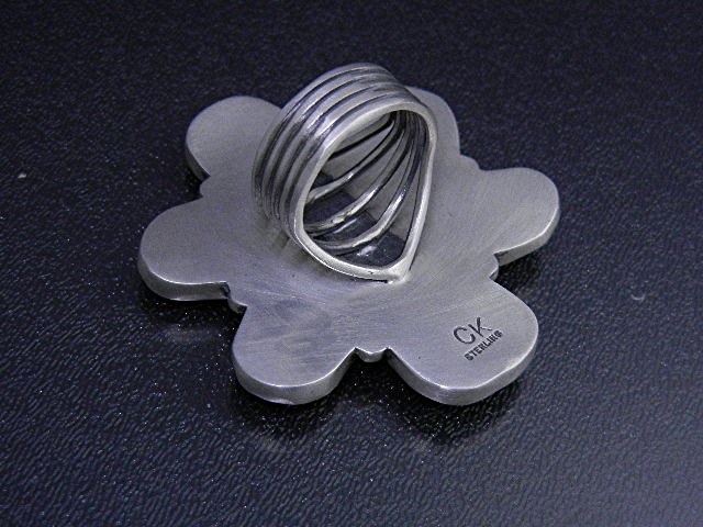 Navajo Gaspeite Sterling Silver Ring Curlene Toledo