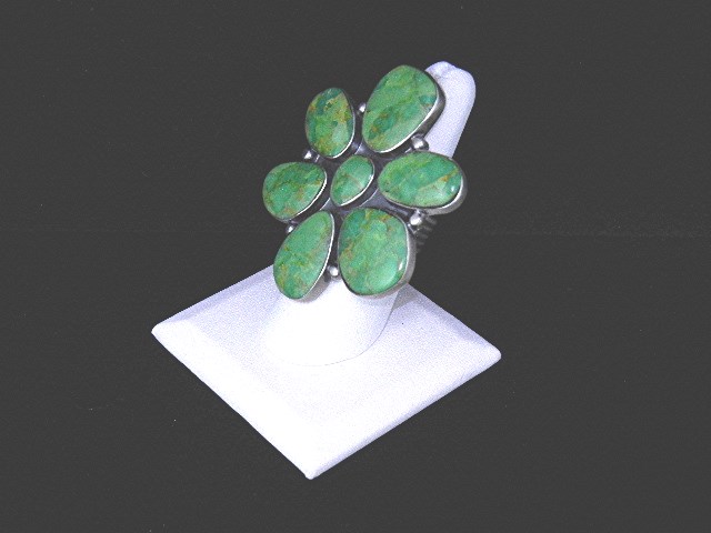 Navajo Gaspeite Sterling Silver Ring Curlene Toledo