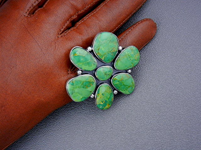 Navajo Gaspeite Sterling Silver Ring Curlene Toledo