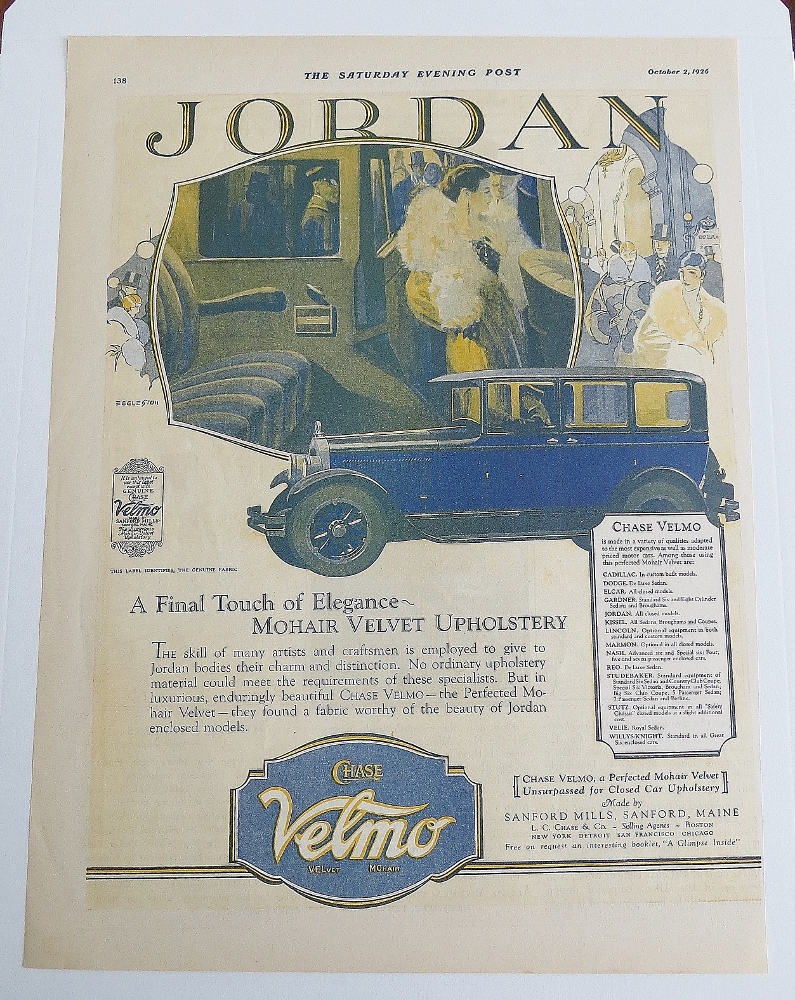 1926 Chase Velmo With Jordan Enclosed Model