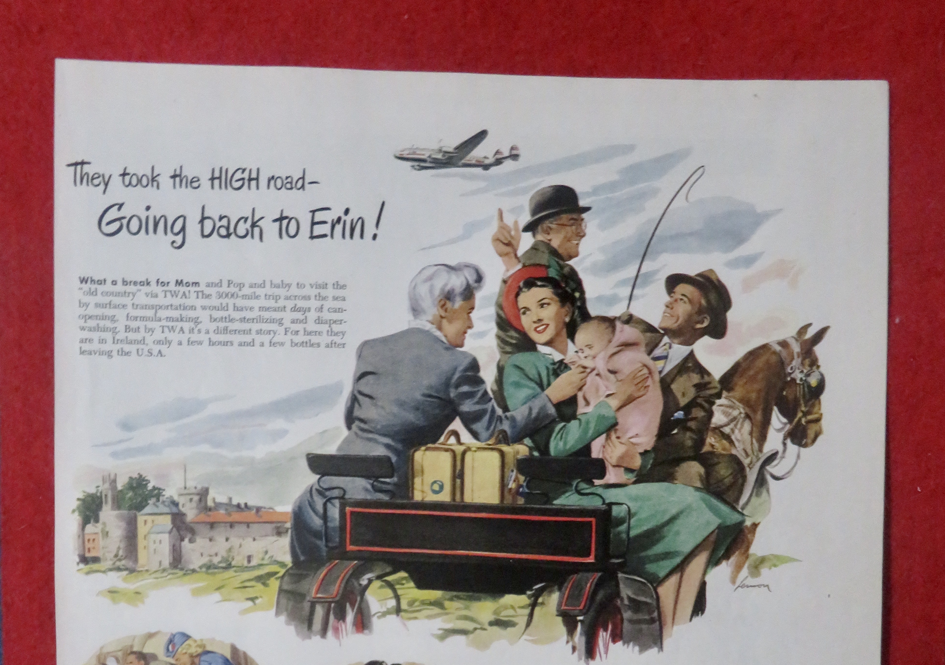 1948 Trans World Airline (TWA) with People On Buggy