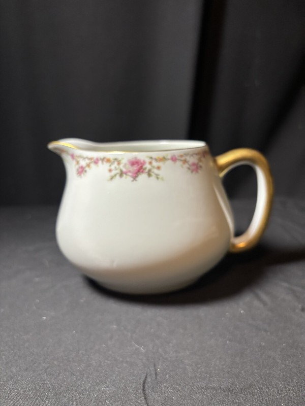 Haviland Limoges France Creamer Carson Crockery Co Denver Gold Pink Rose