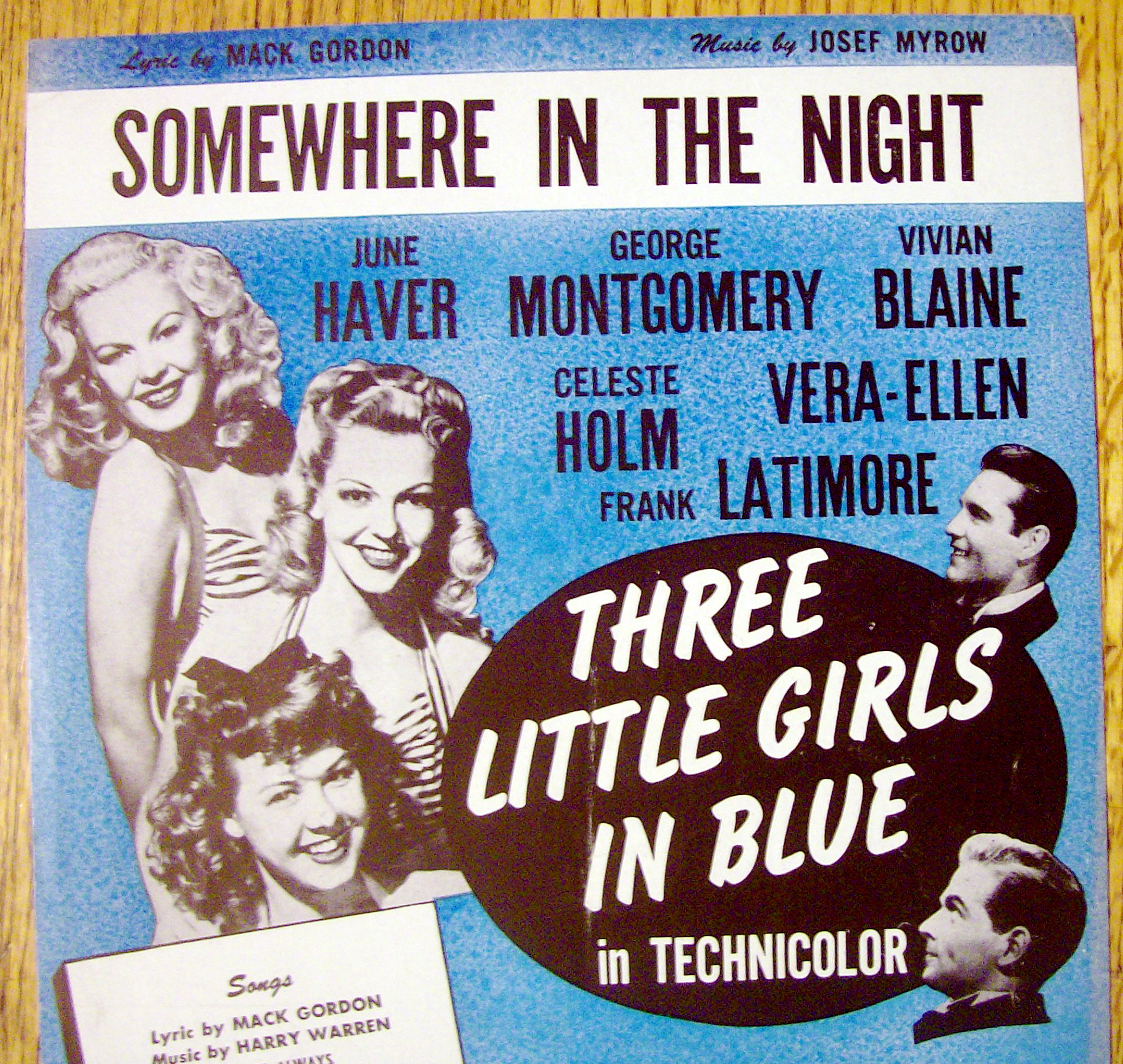 1946 Somewhere In The Night by Mack Gordon