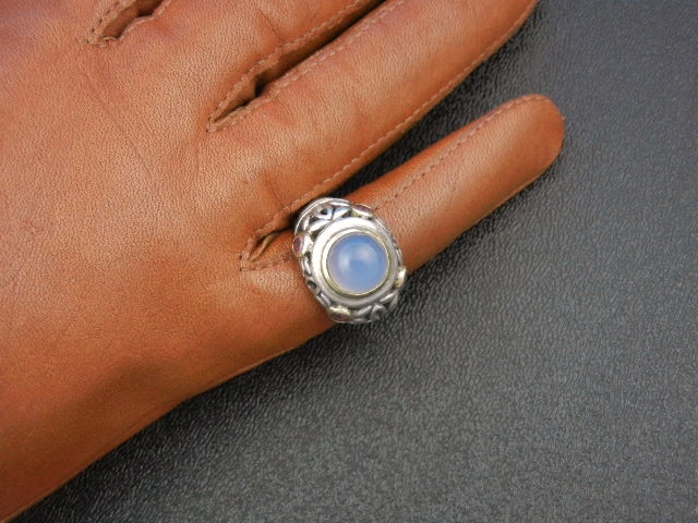 Samuel Benham 18K Chalcedony Tourmaline Sterling Silver