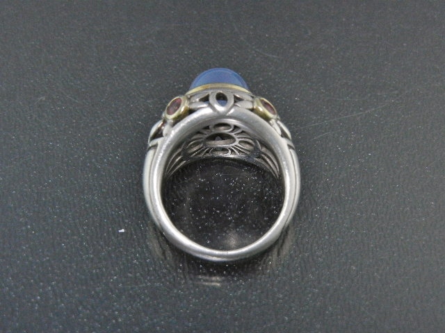 Samuel Benham 18K Chalcedony Tourmaline Sterling Silver