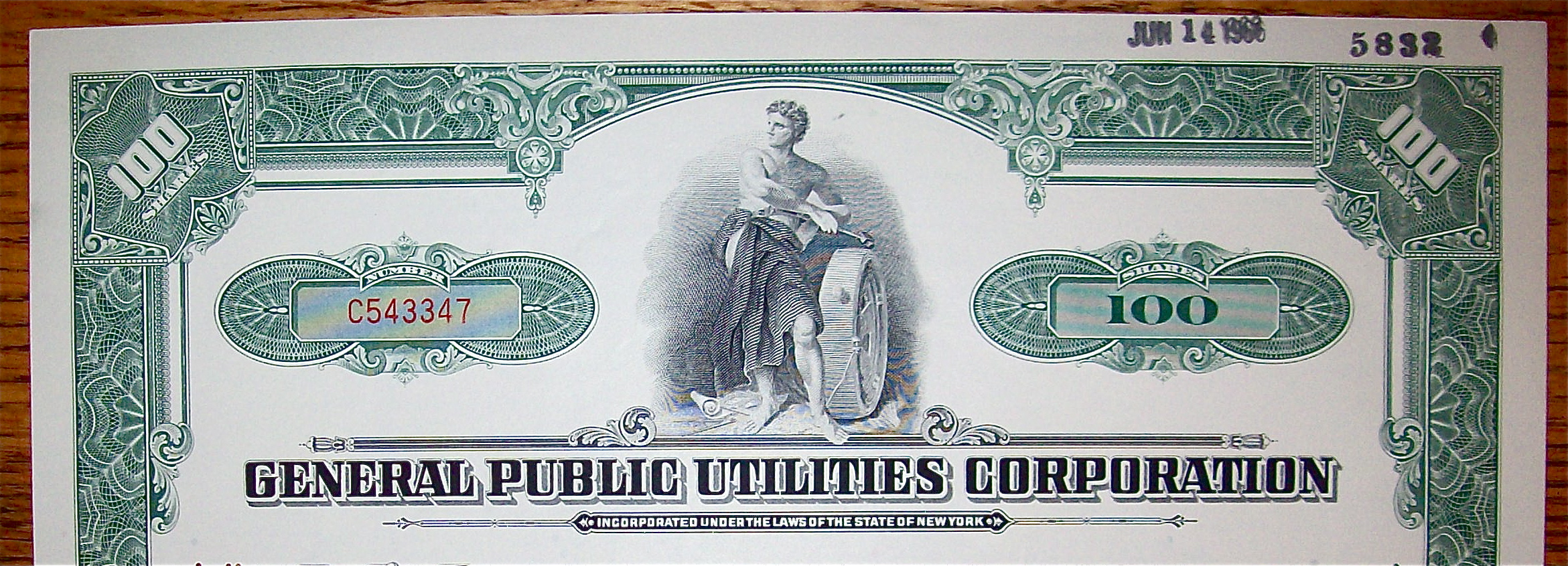 1966 General Public Utilities Corporation Stock