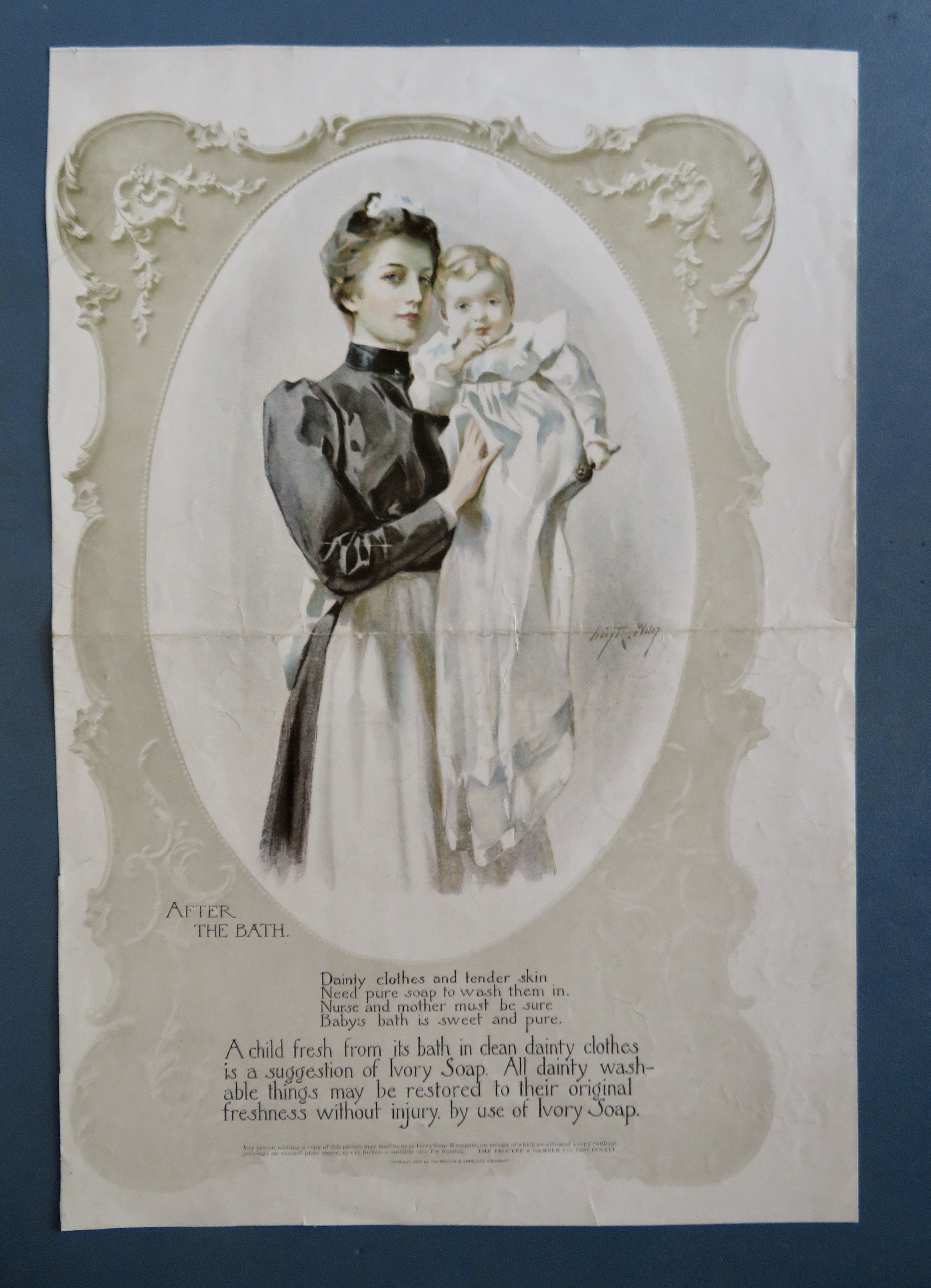 1899 Ivory Soap with Lovely Woman & Baby After Bath
