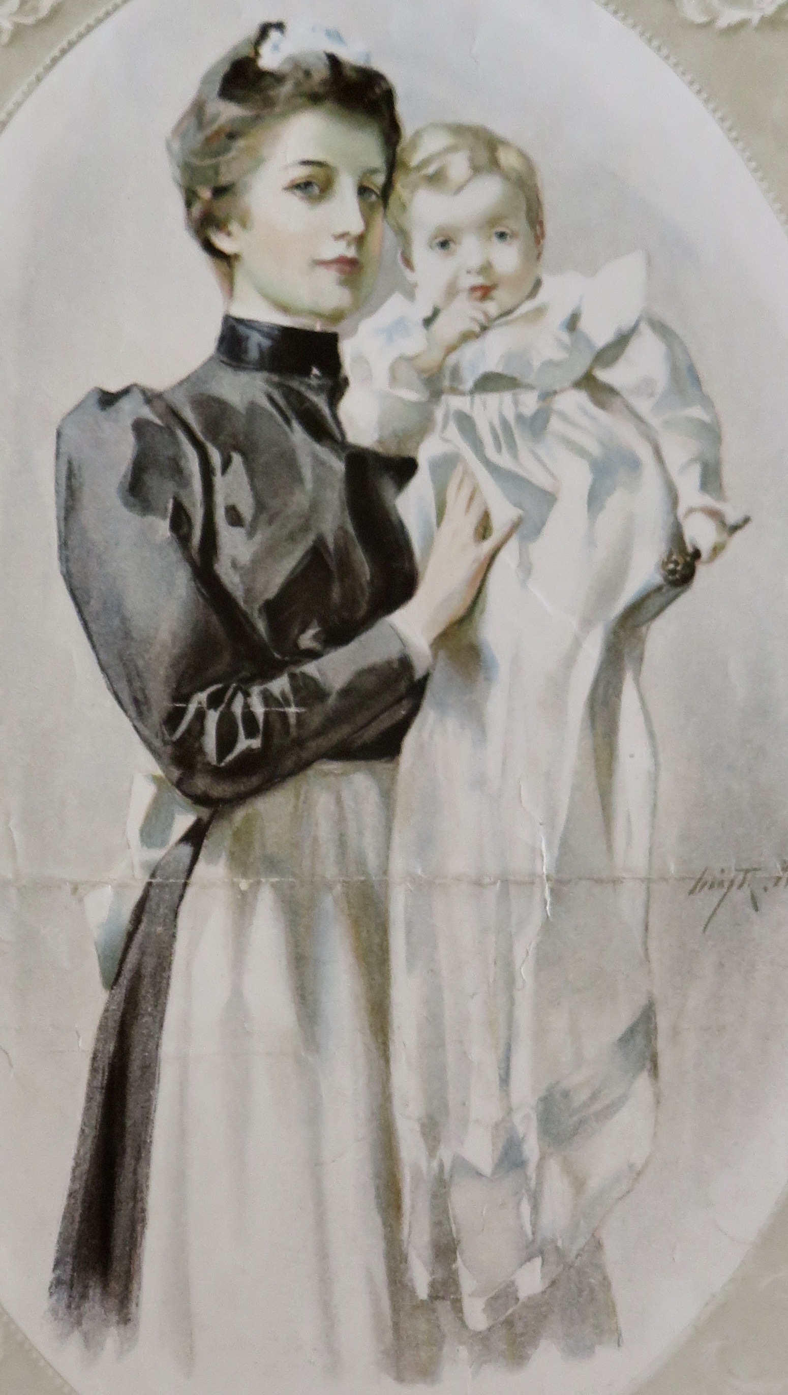 1899 Ivory Soap with Lovely Woman & Baby After Bath