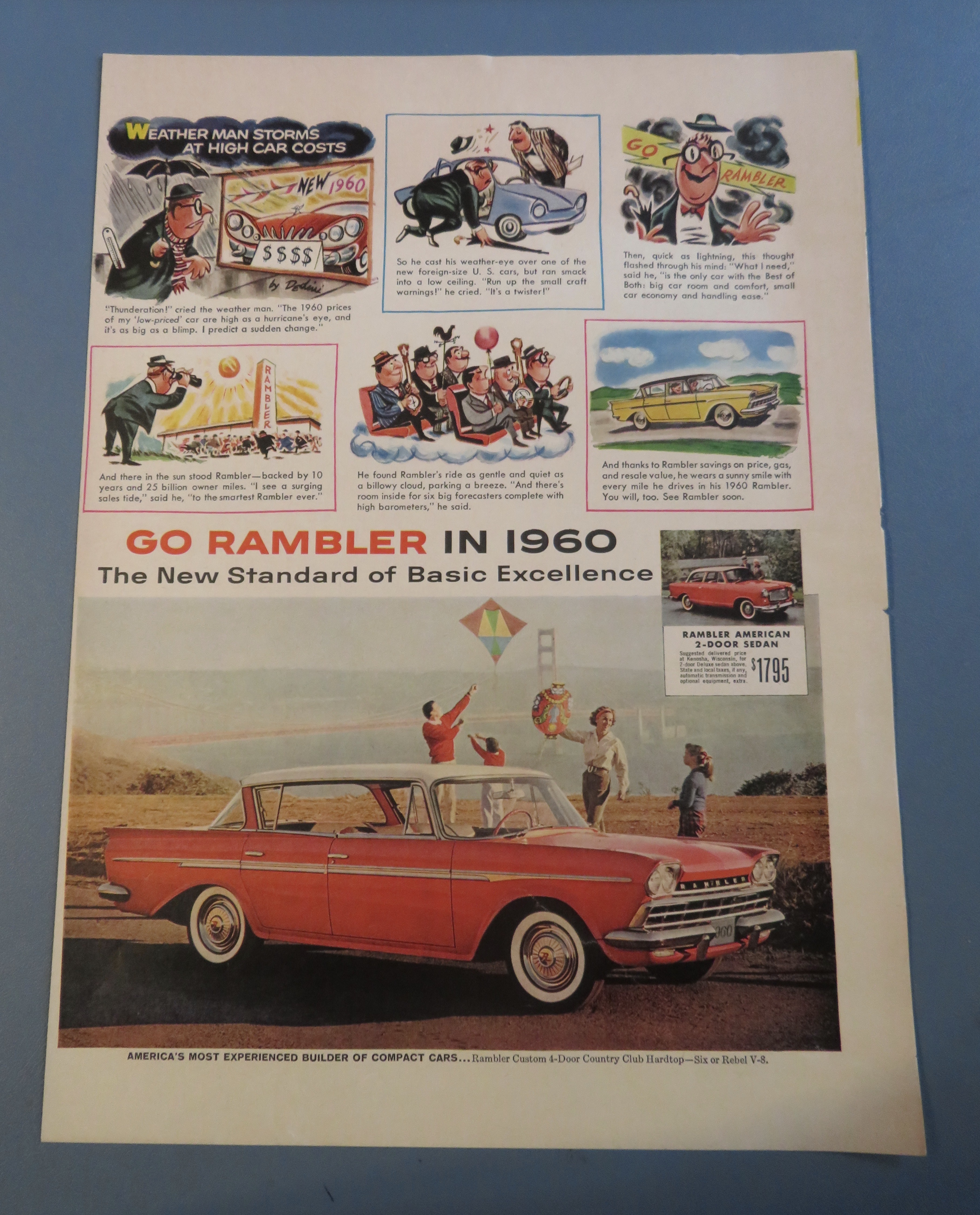1960 Rambler Automobile with Weather Man Storms