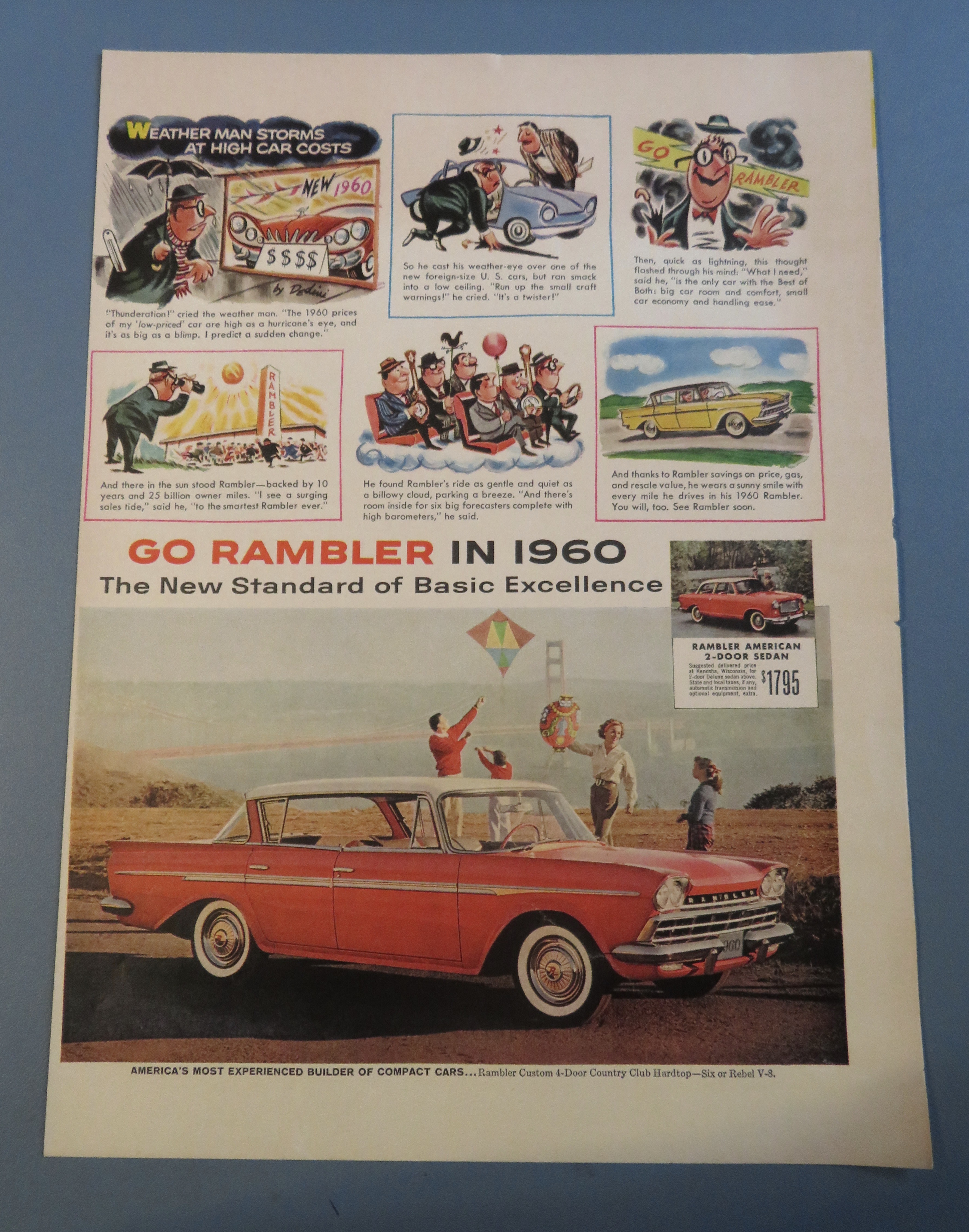1960 Rambler Automobile with Weather Man Storms