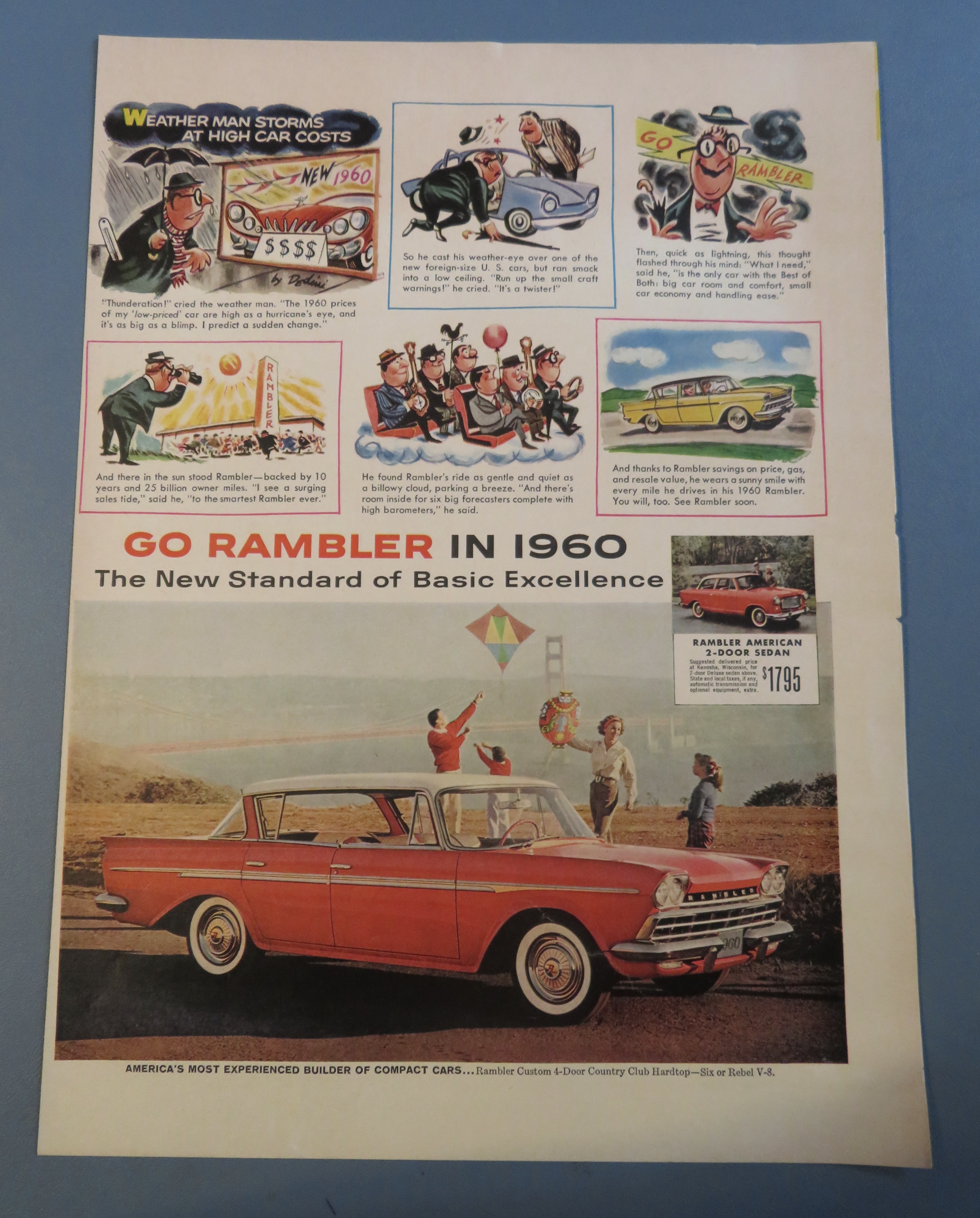 1960 Rambler Automobile with Weather Man Storms