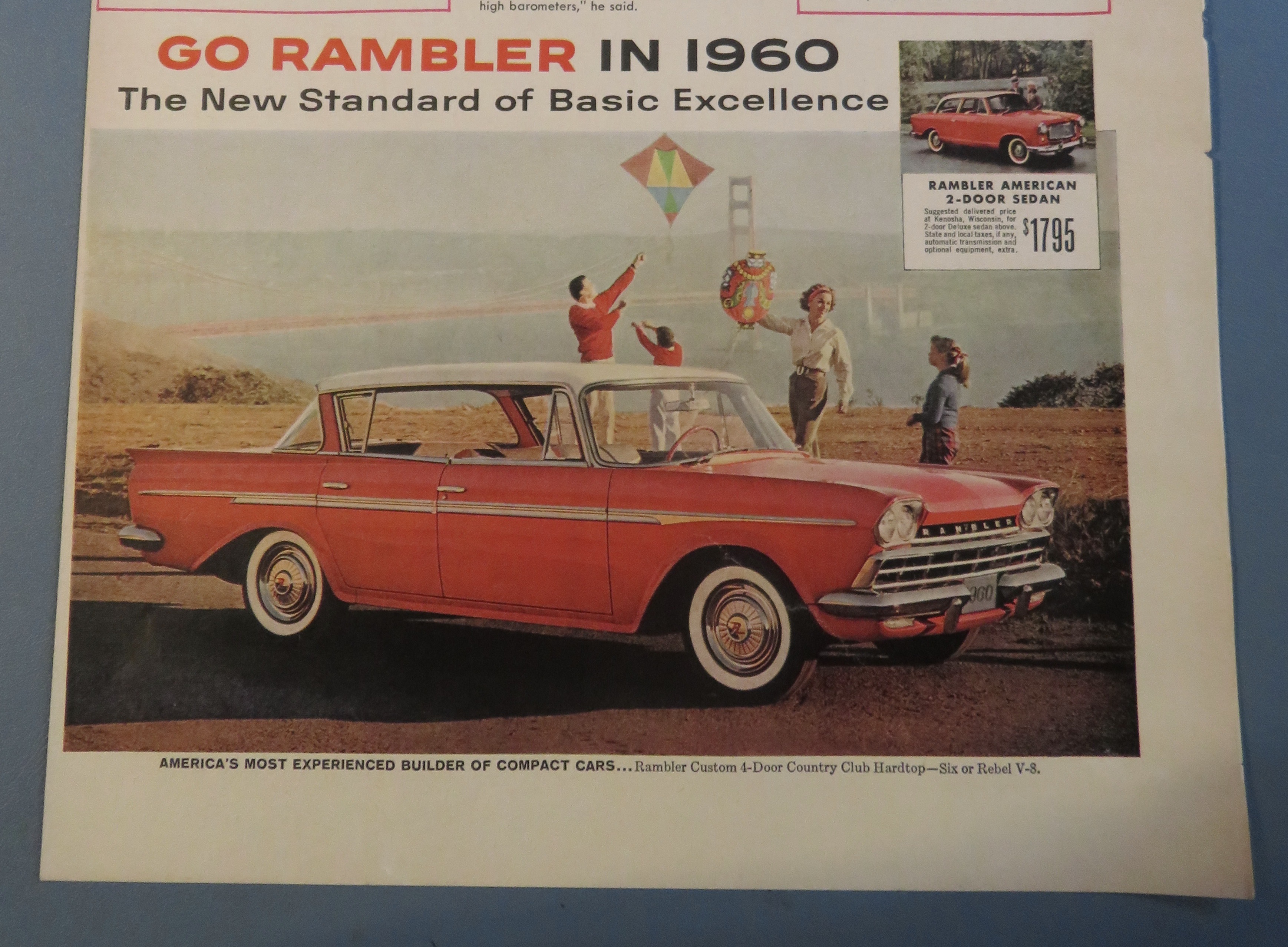 1960 Rambler Automobile with Weather Man Storms