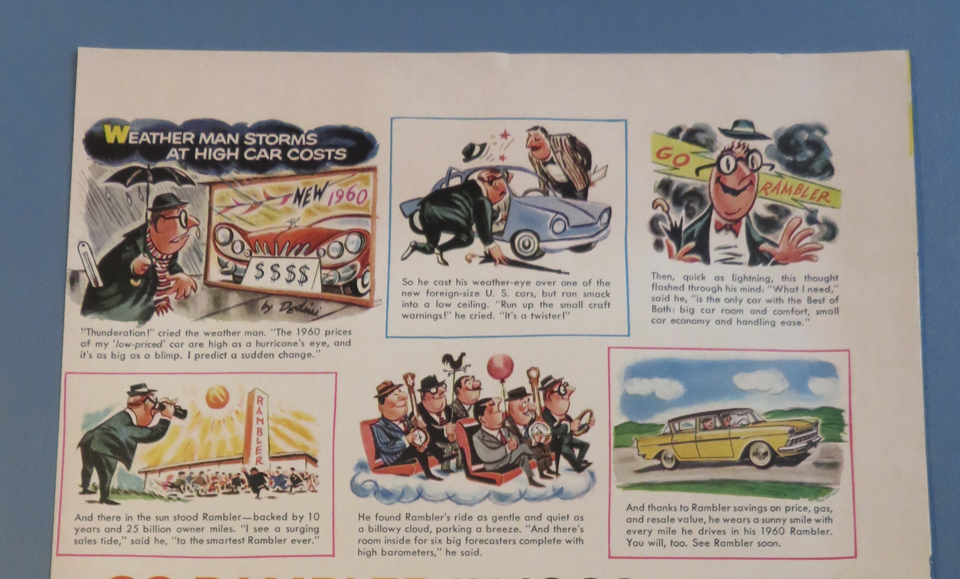 1960 Rambler Automobile with Weather Man Storms