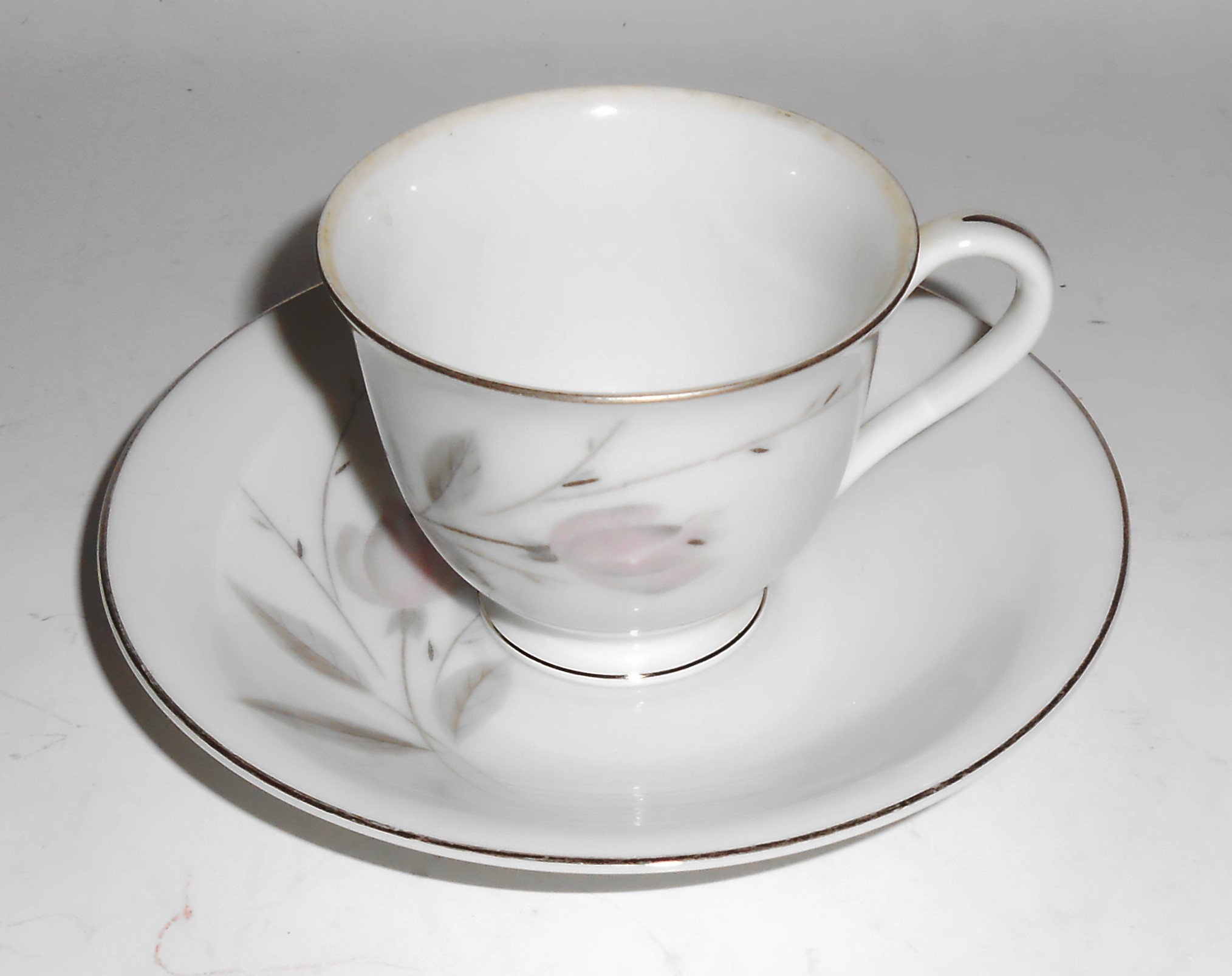 Mikasa China Porcelain Platinum Band My Love Demitasse