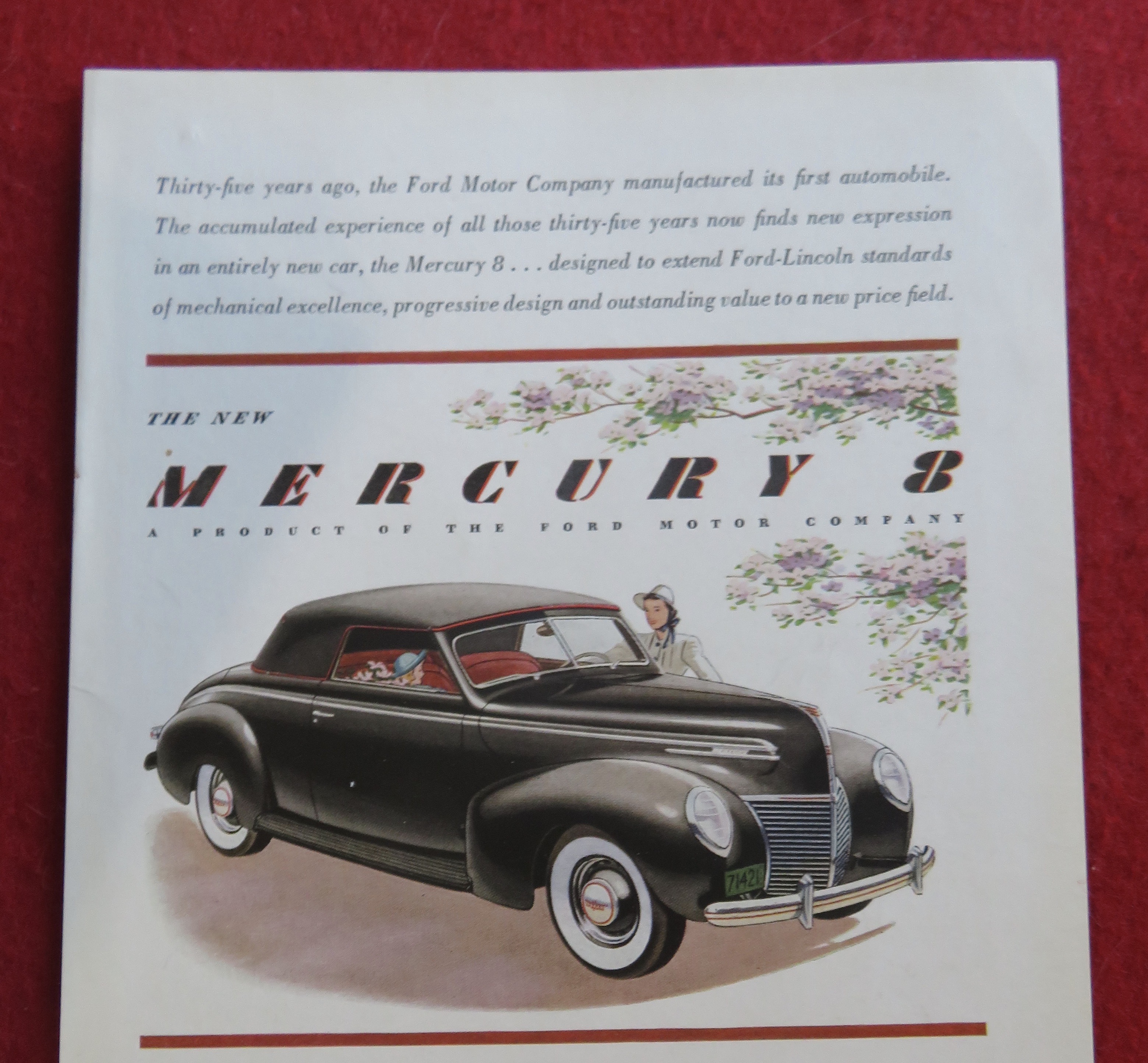 1939 Mercury Automobile with The New Mercury 8
