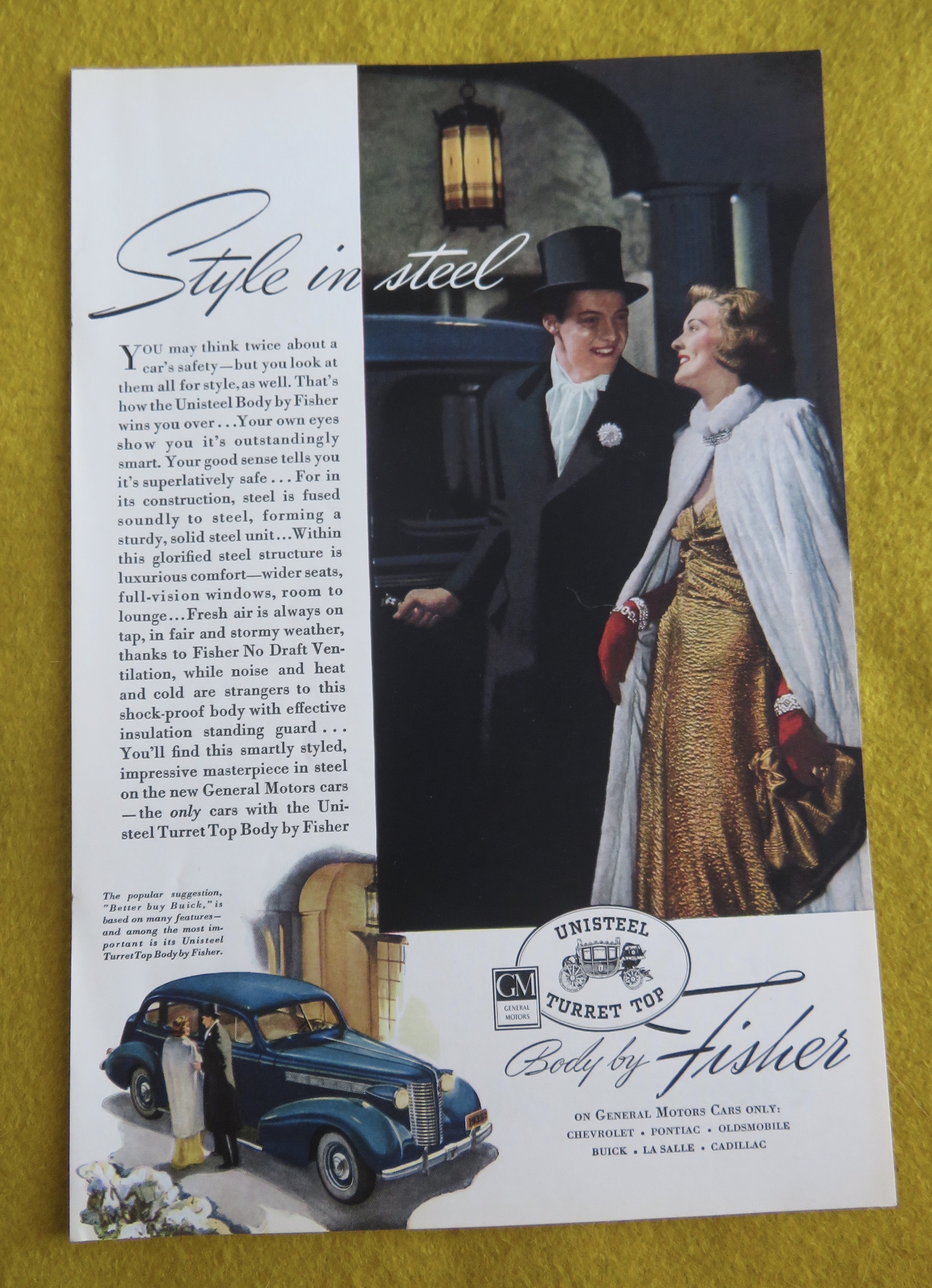 1938 Body By Fisher with Man & Woman Dressed Up