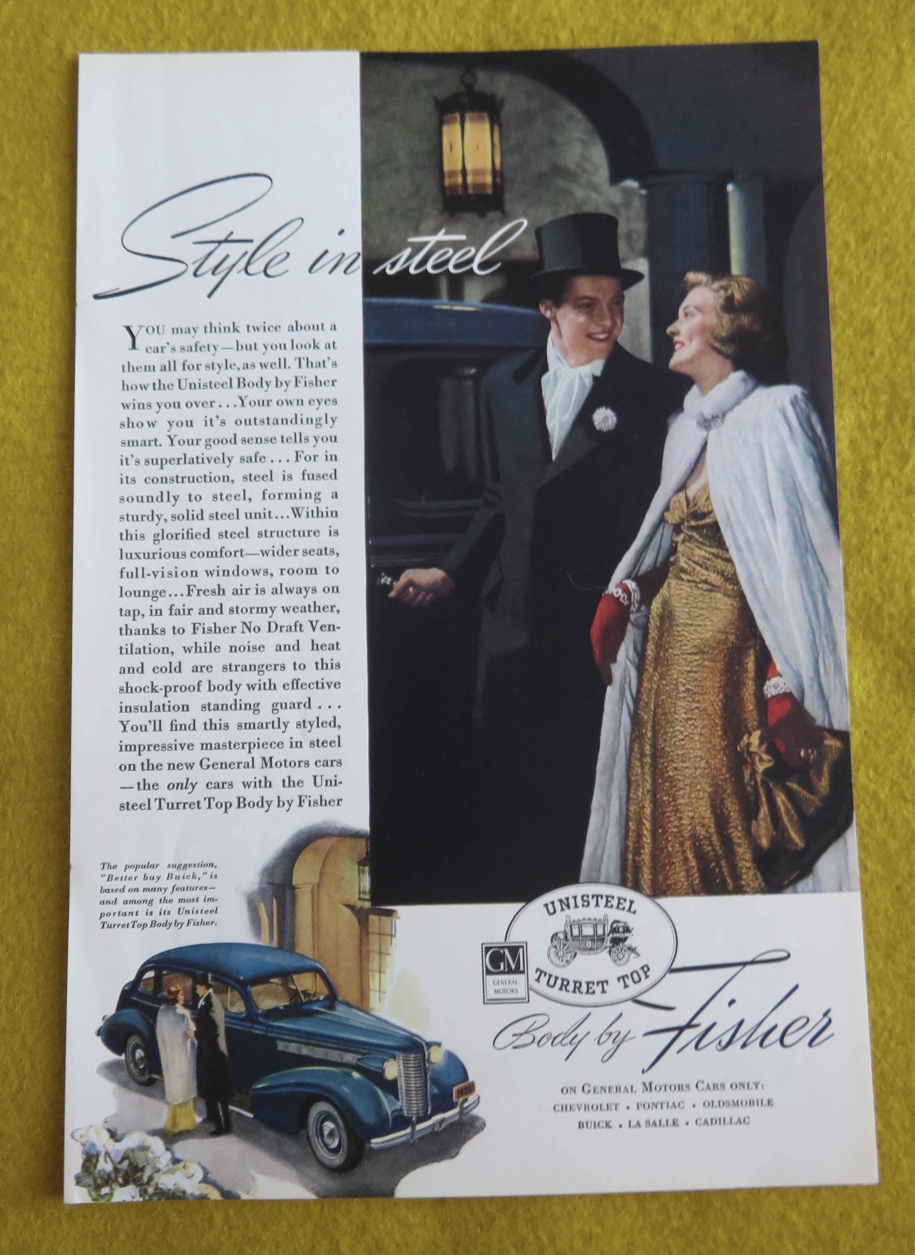 1938 Body By Fisher with Man & Woman Dressed Up