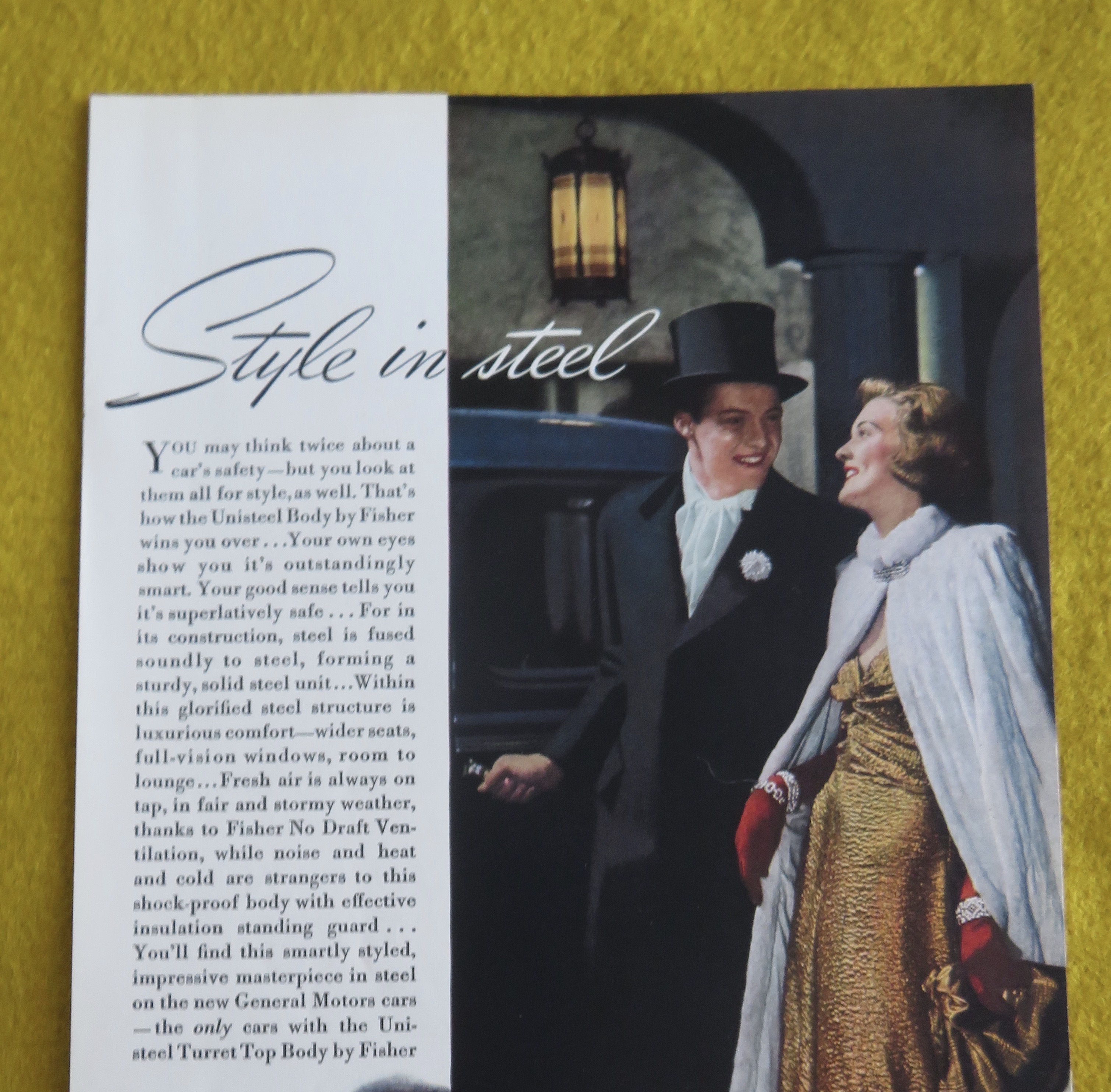 1938 Body By Fisher with Man & Woman Dressed Up