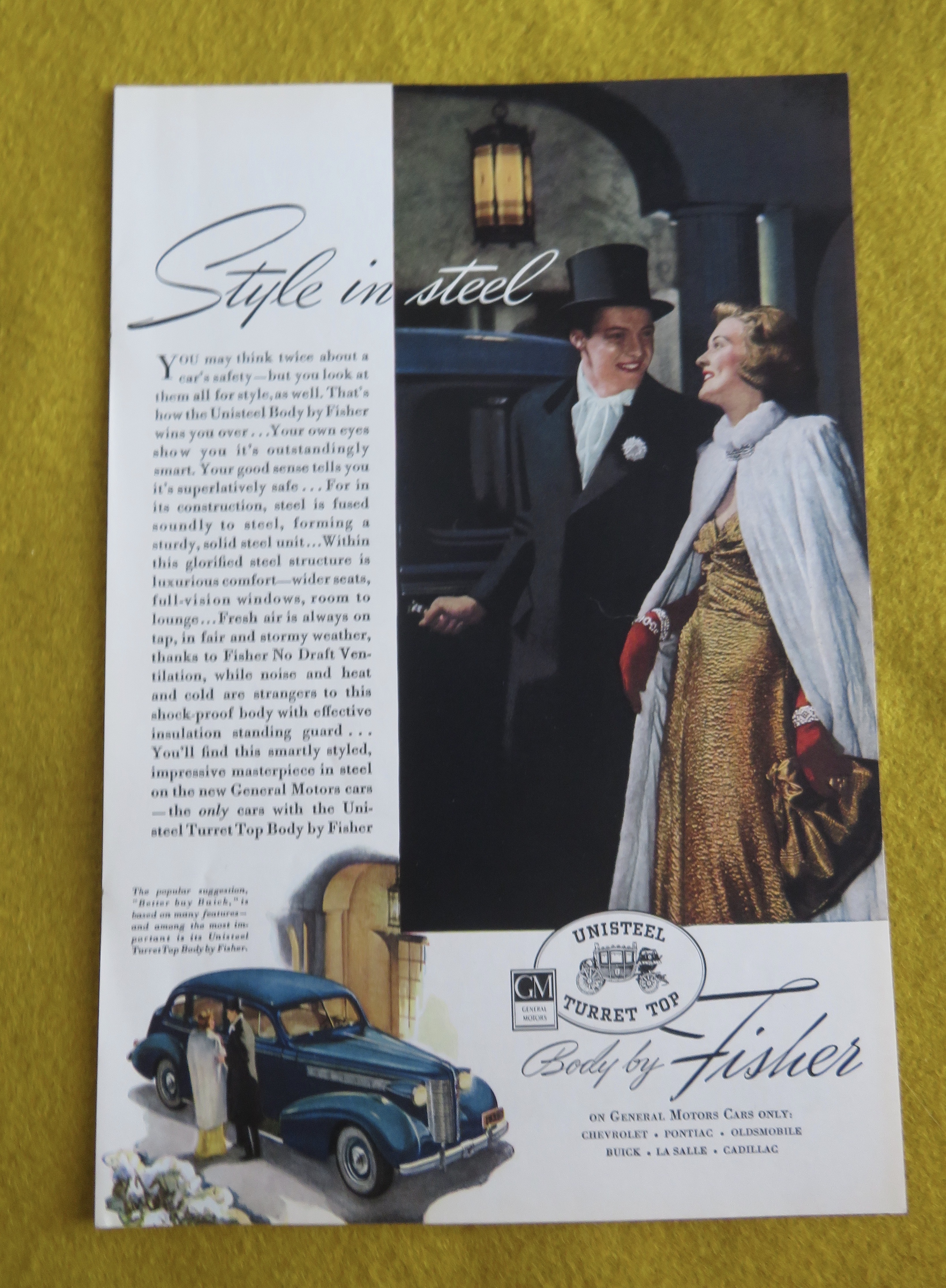 1938 Body By Fisher with Man & Woman Dressed Up