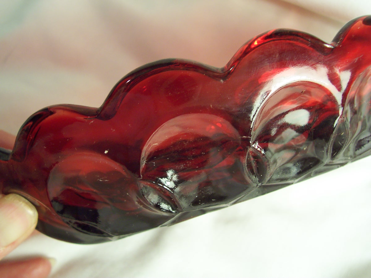 Anchor Hocking Fairfield Ruby Divided dish