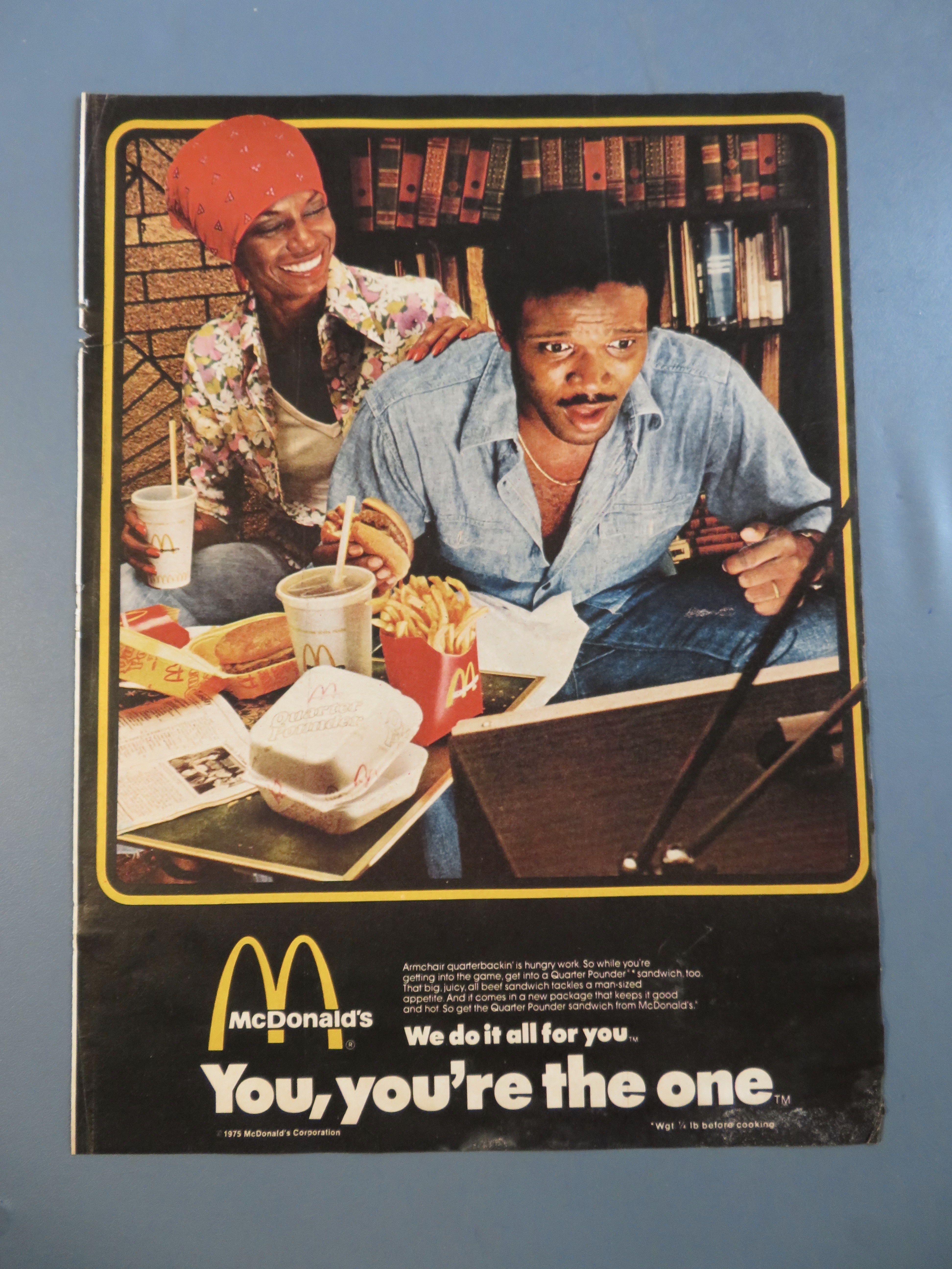 1975 McDonald's Restaurant with Couple Eating Meals