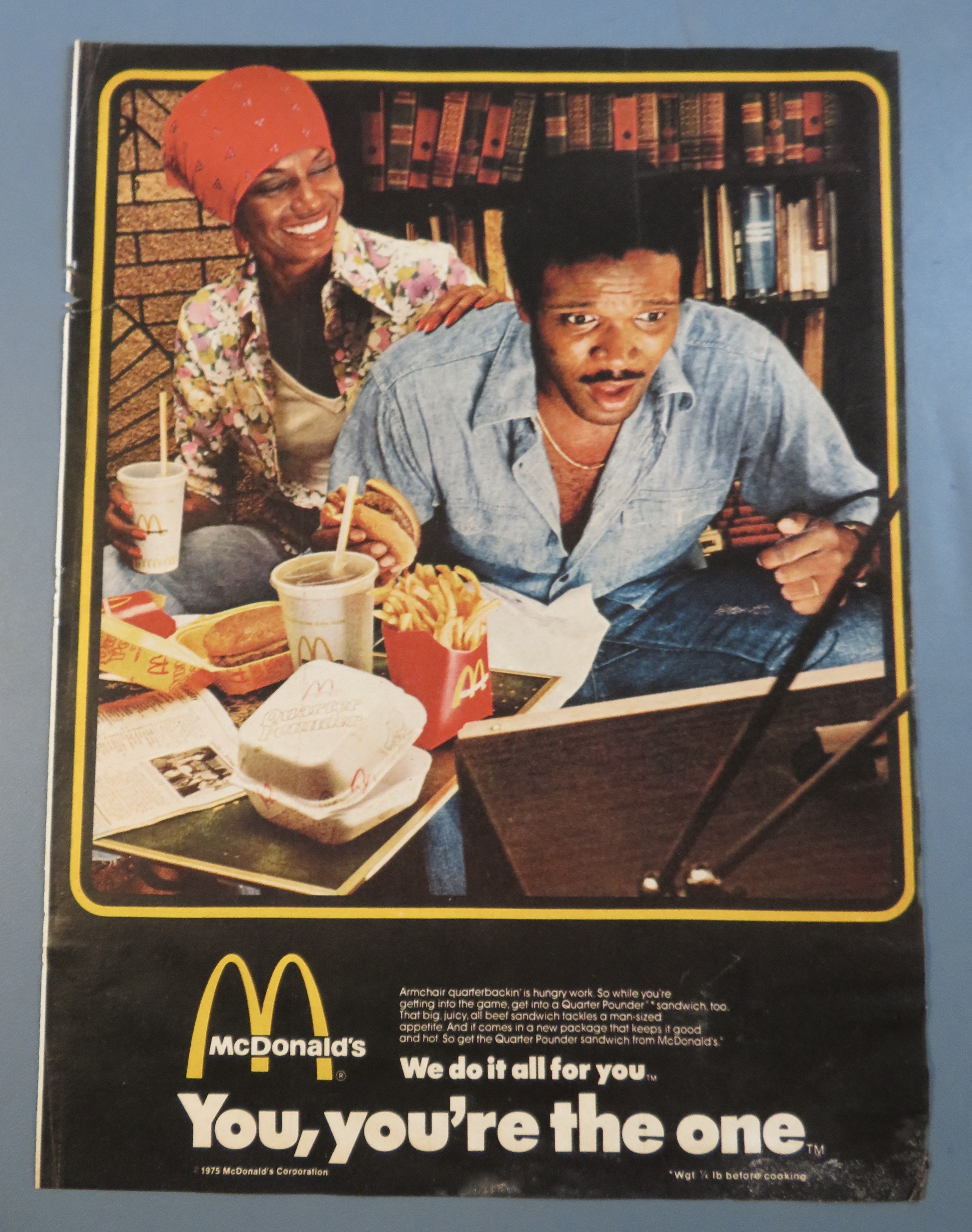 1975 McDonald's Restaurant with Couple Eating Meals