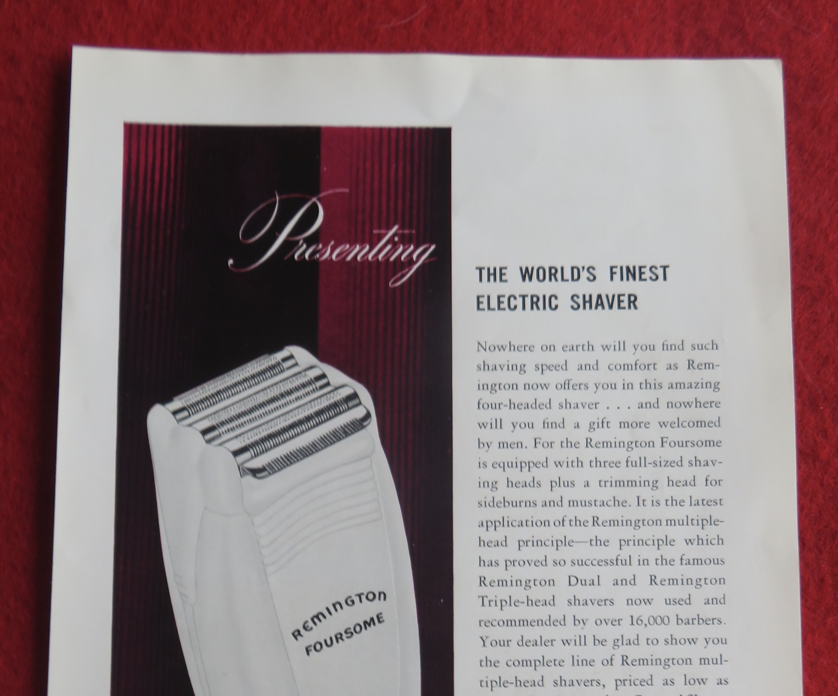 1941 Remington Rand Shaver with Remington Foursome