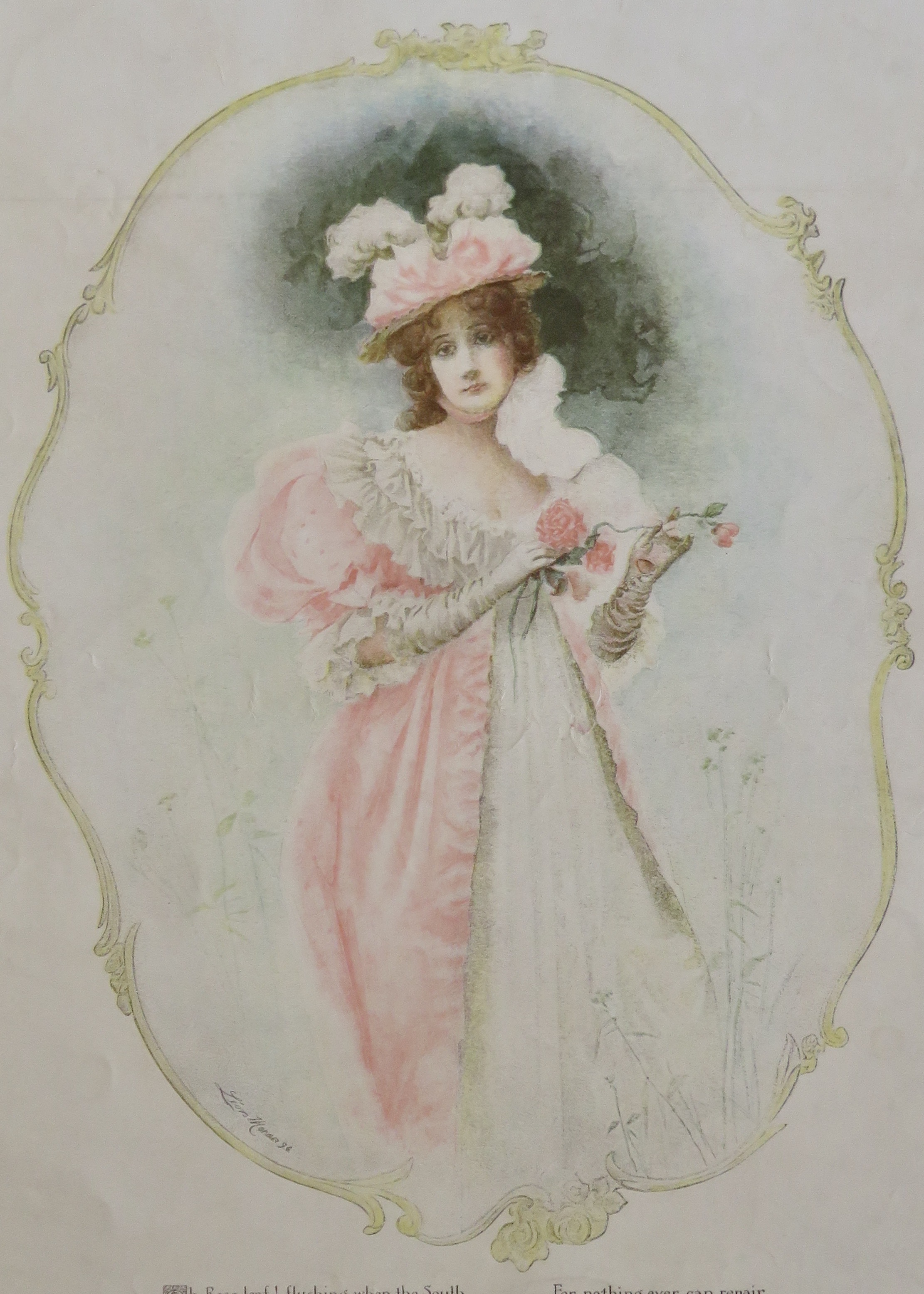 1896 Ivory Soap with Lovely Woman in Pink