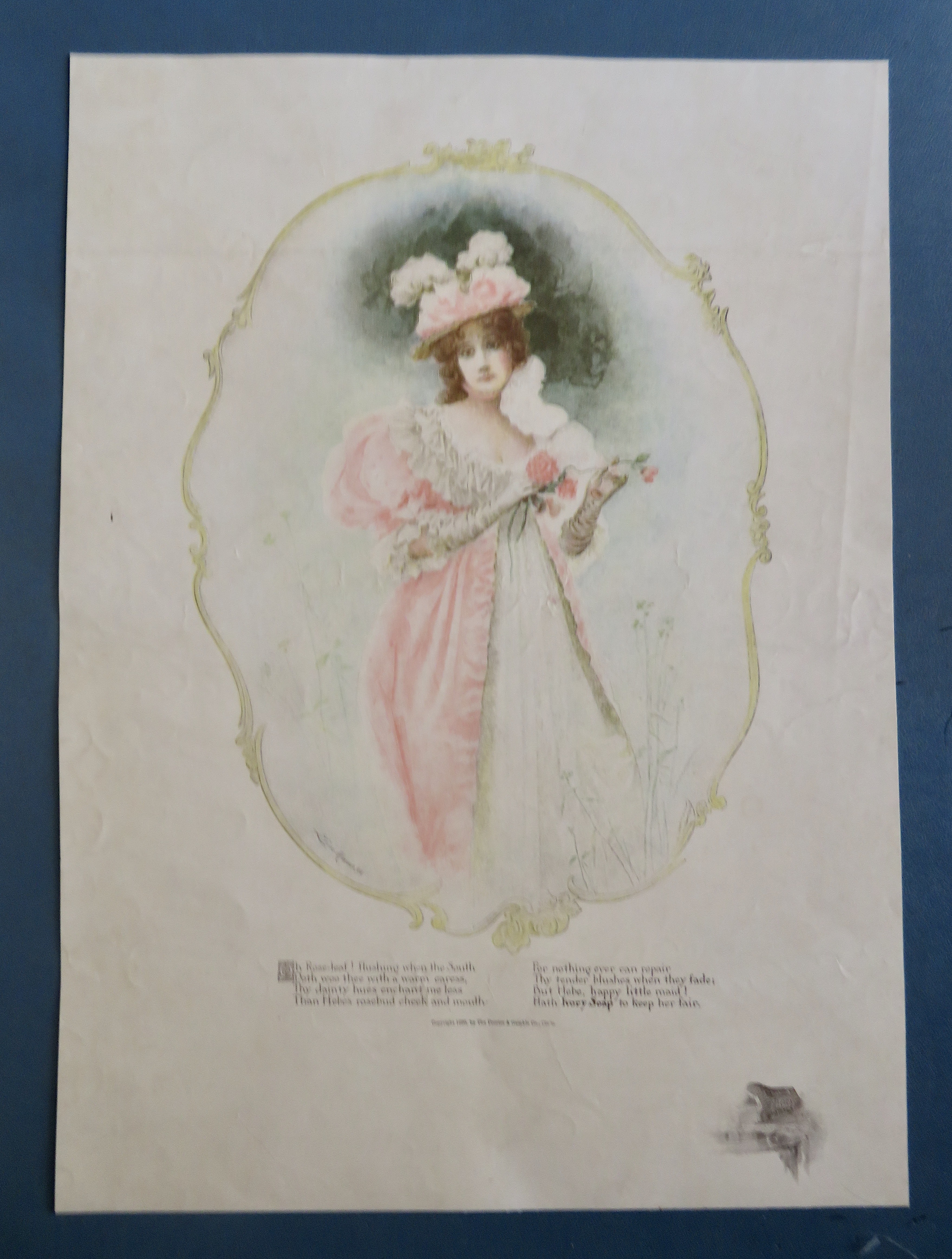 1896 Ivory Soap with Lovely Woman in Pink