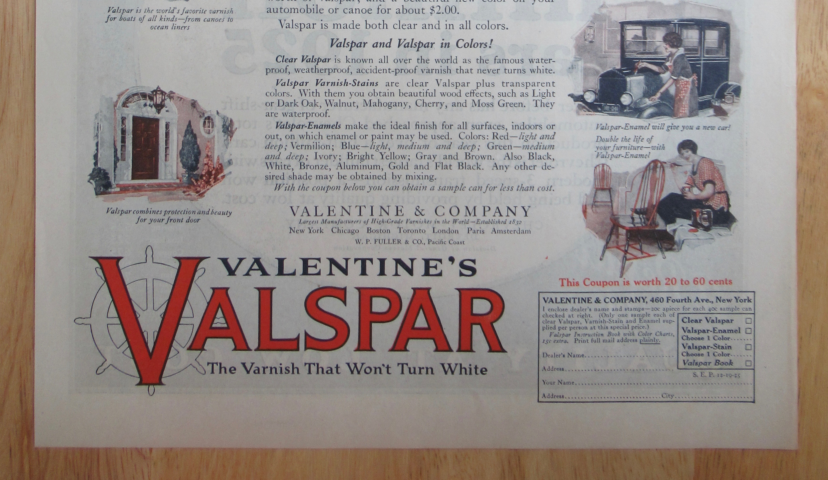1925 Valentine's Valspar with Household Necessity