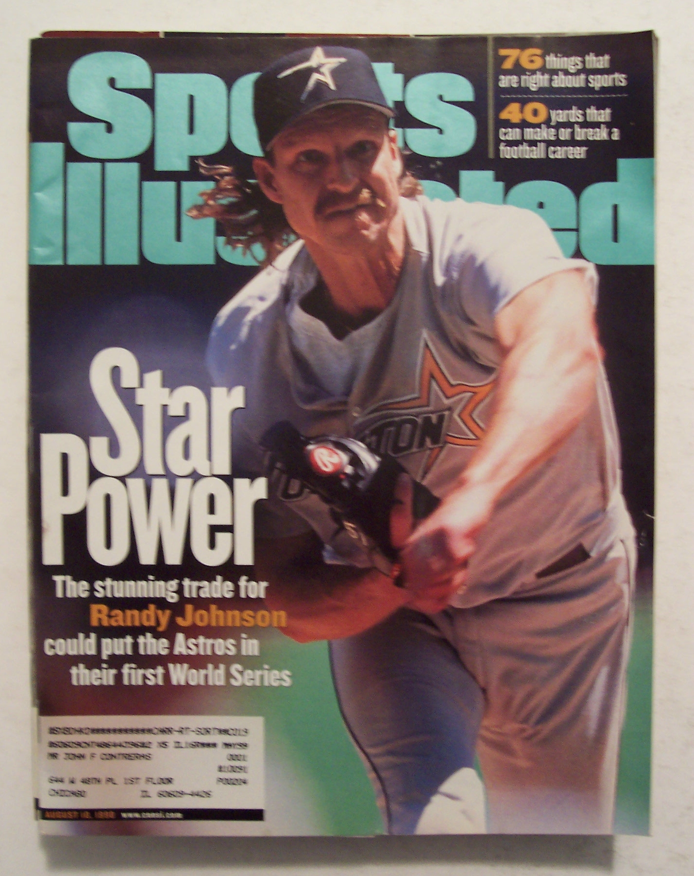 Sports Illustrated-August 10, 1998-Randy Johnson