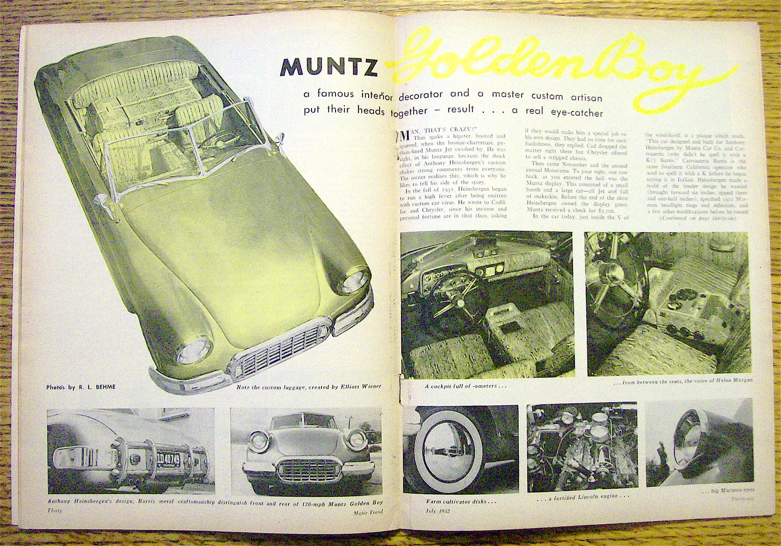 Motor Trend Magazine July 1952 Lincoln Continental