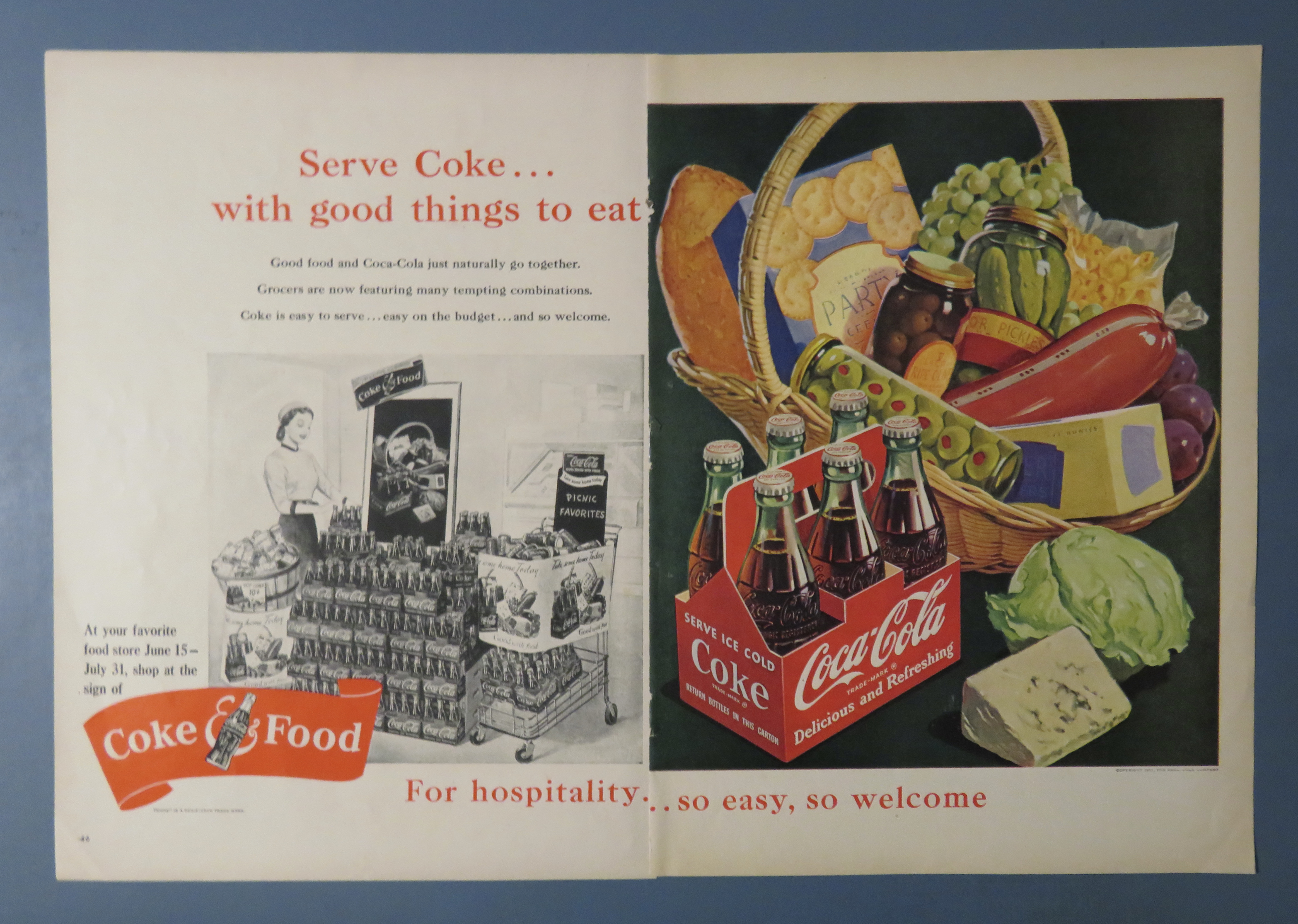 1951 Coca Cola (Coke) with Woman Shopping