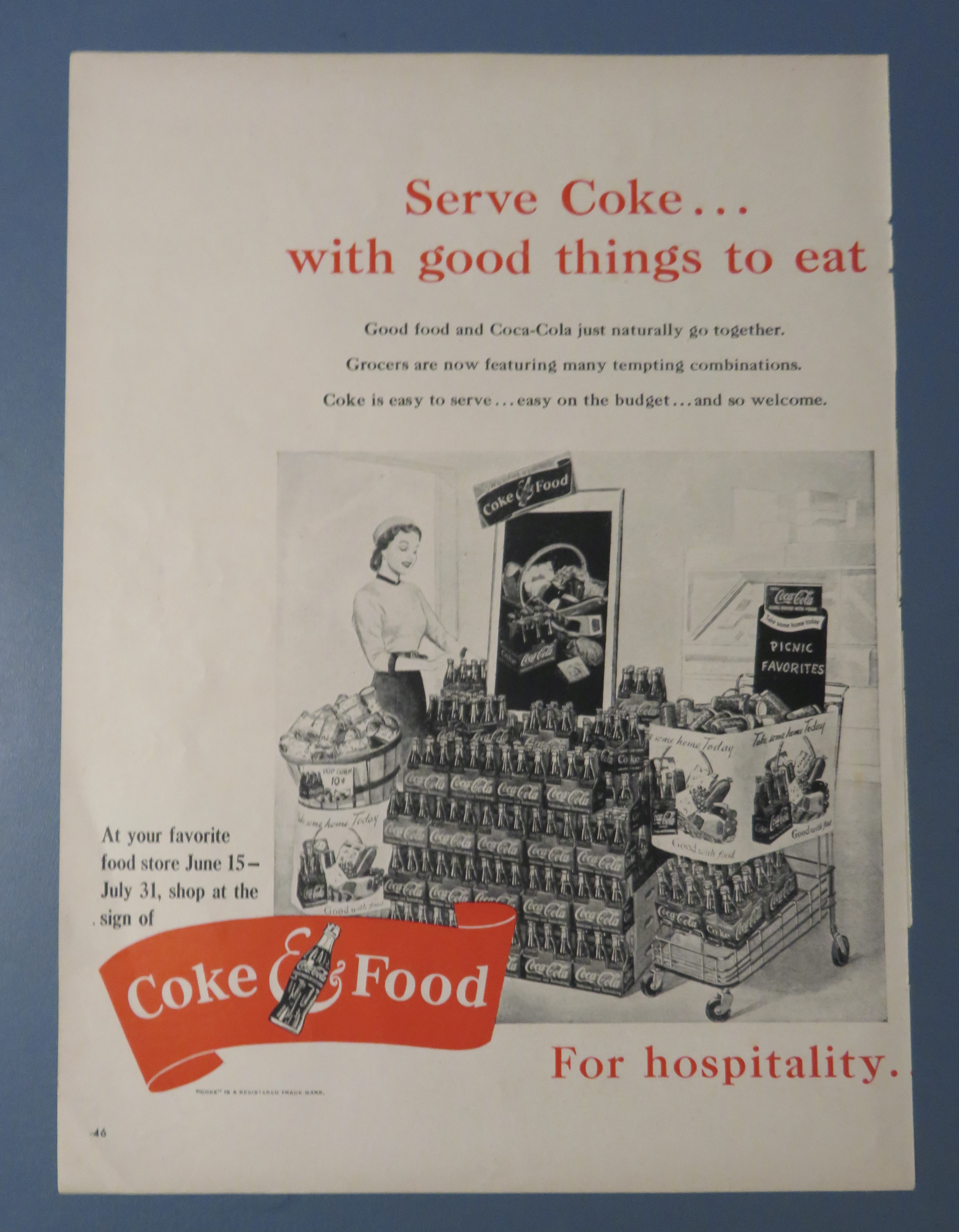 1951 Coca Cola (Coke) with Woman Shopping