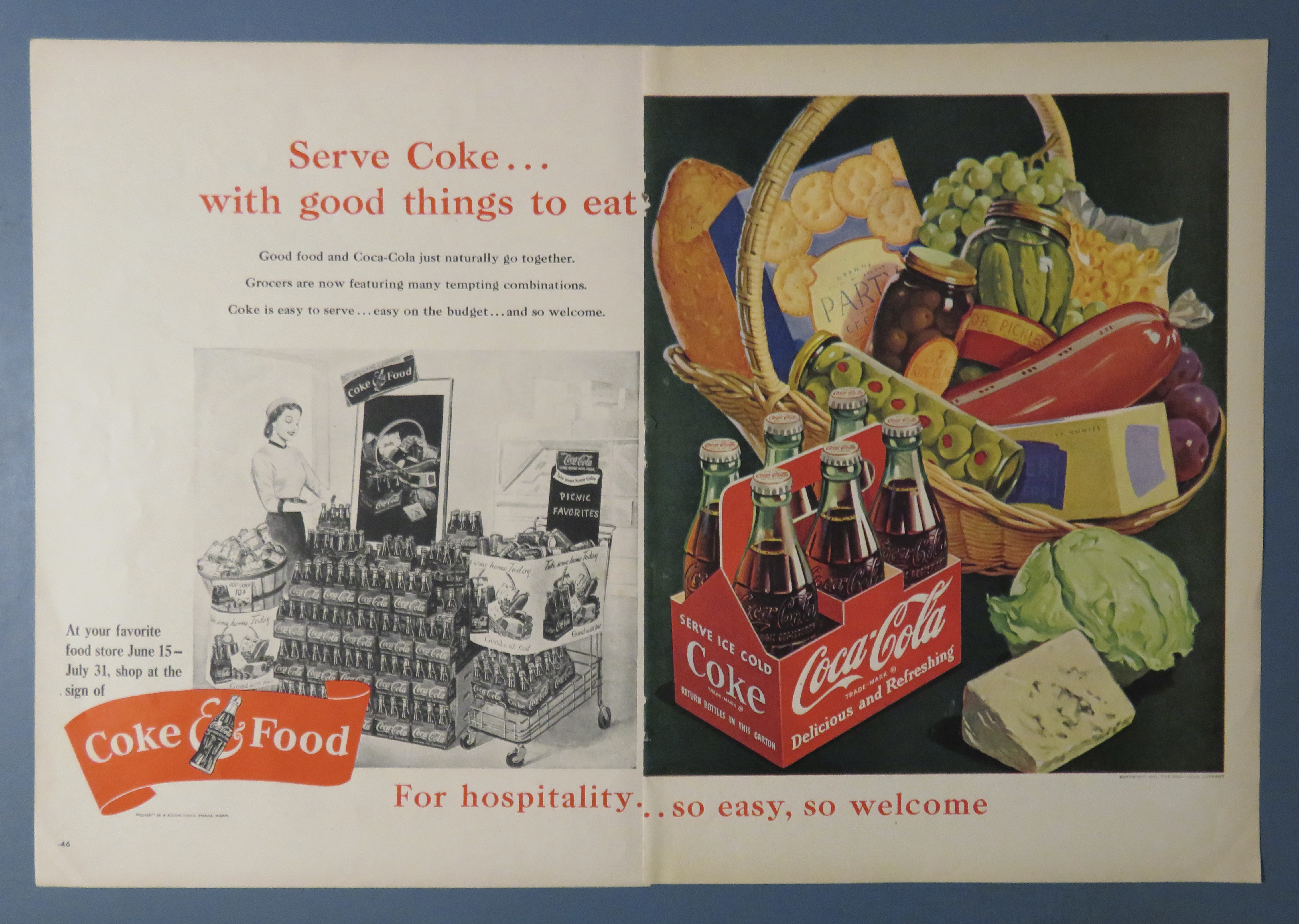 1951 Coca Cola (Coke) with Woman Shopping